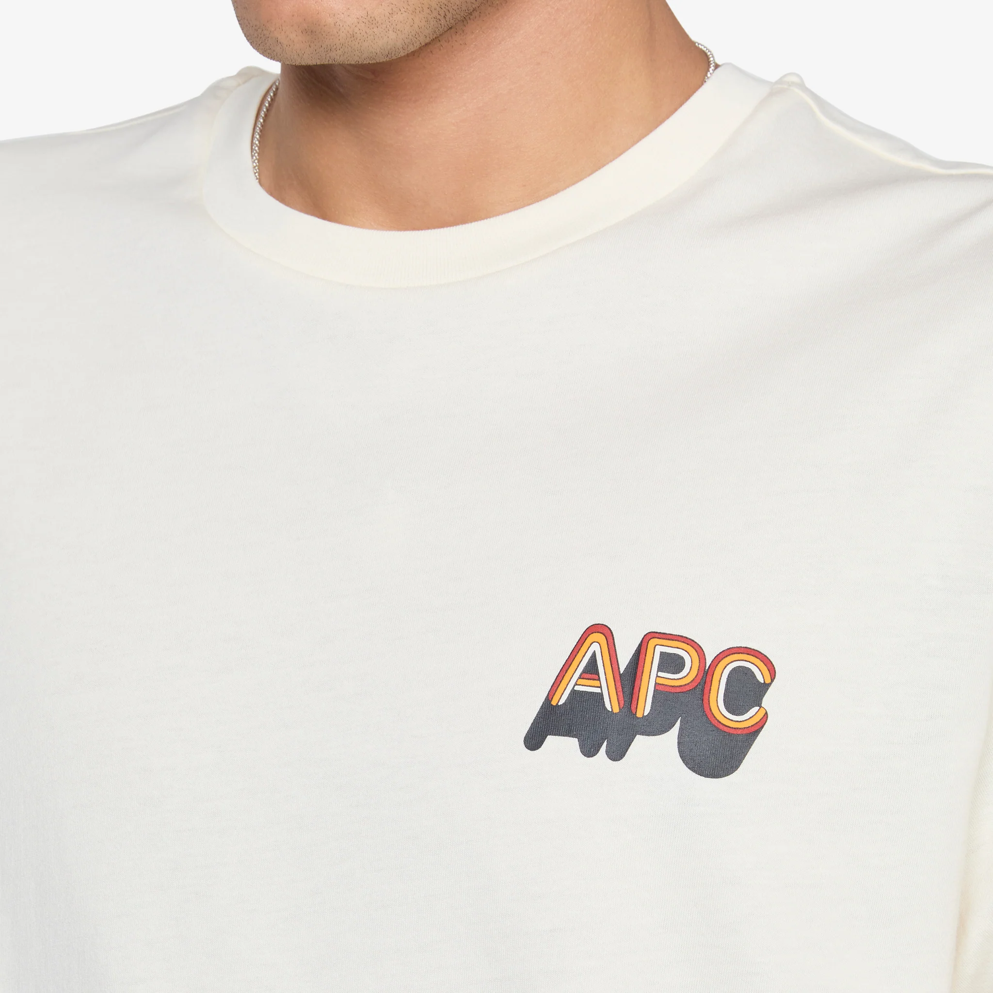 70's H T-Shirt Ecru - Image 2