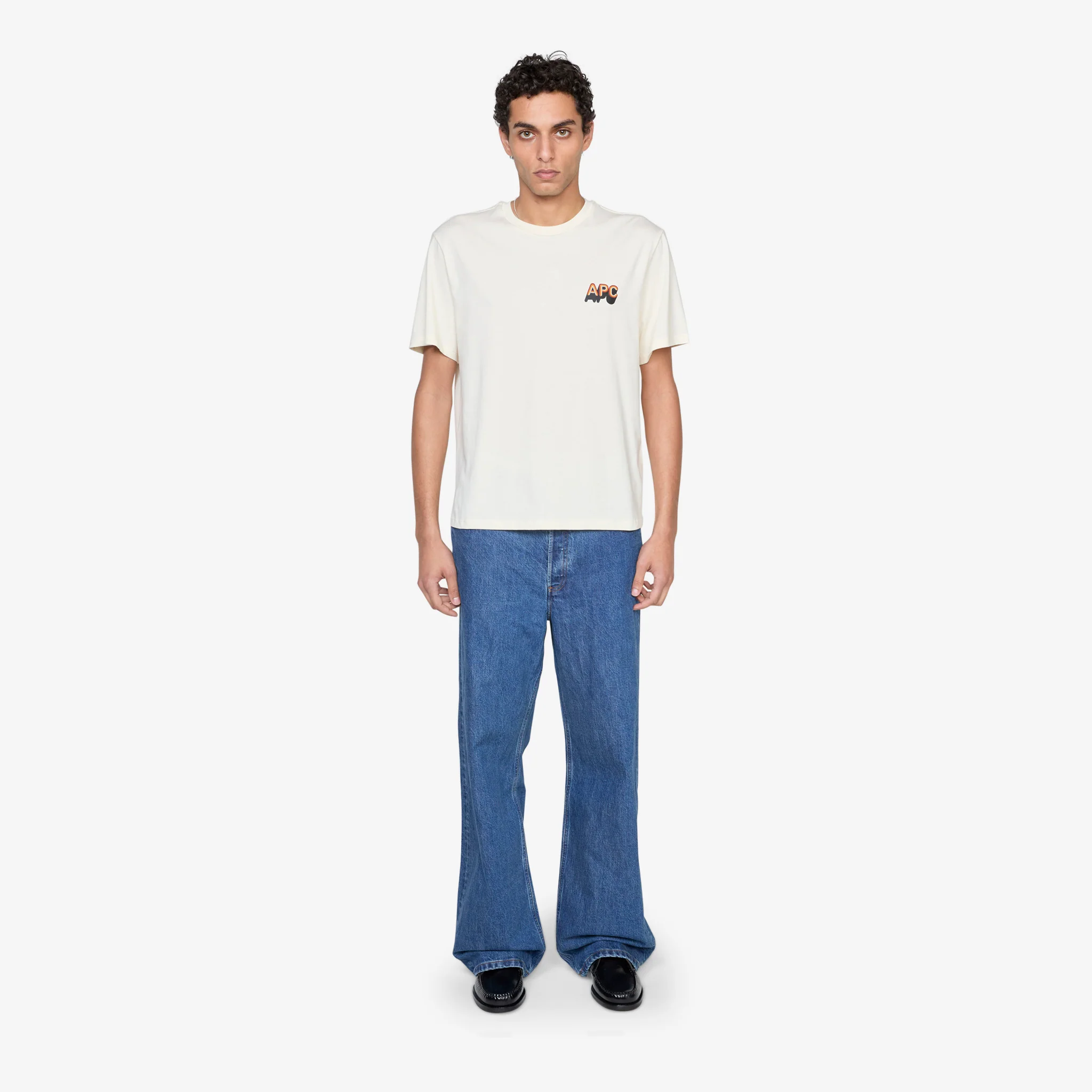 70's H T-Shirt Ecru - Image 3