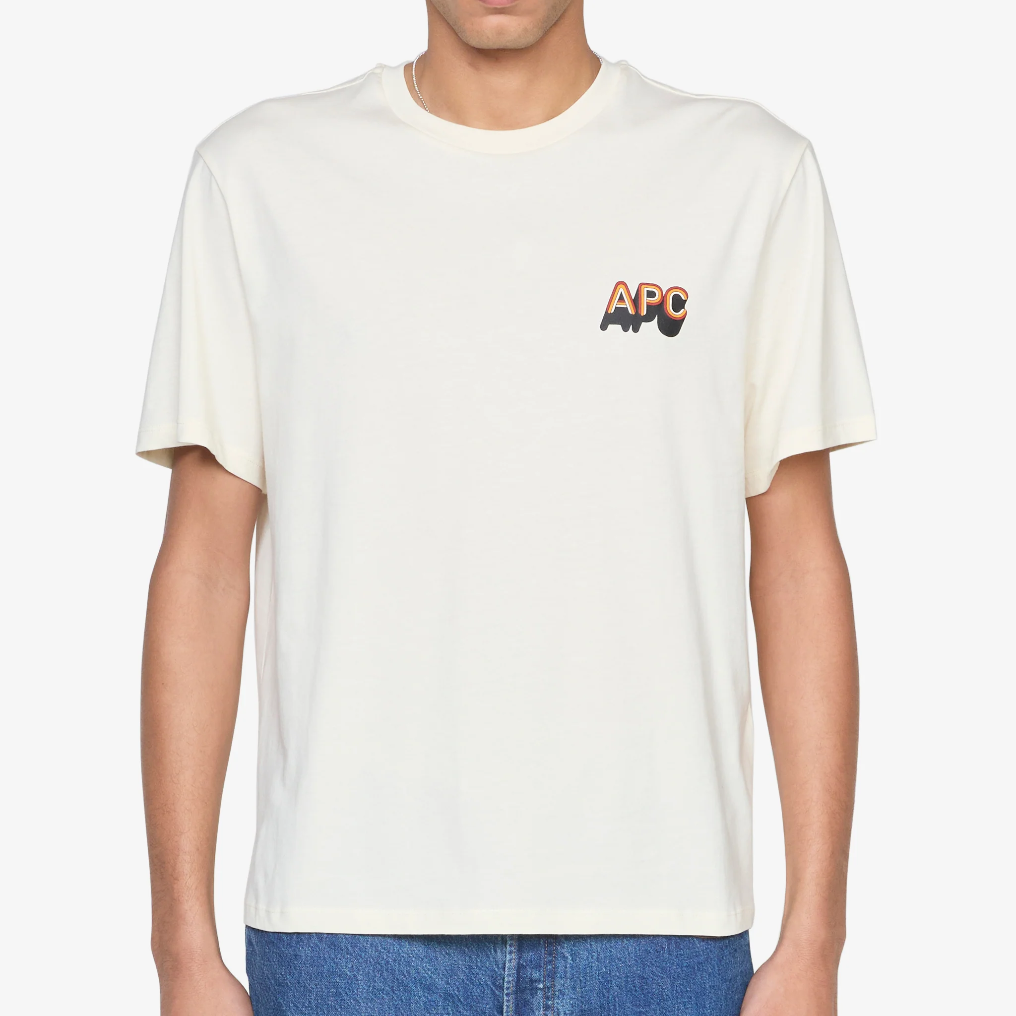 70's H T-Shirt Ecru - Image 4