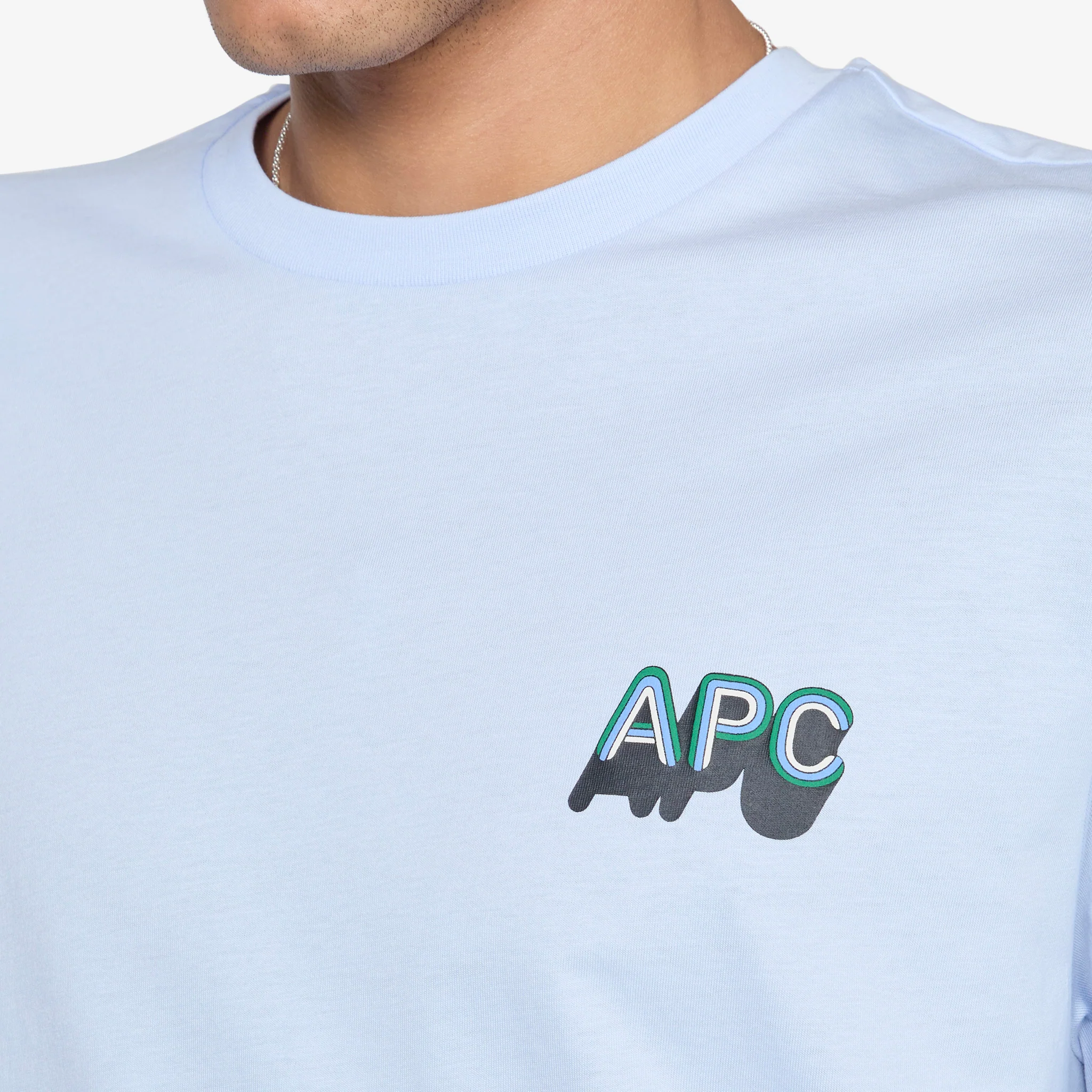 70's H T-Shirt Sky Blue - Image 2