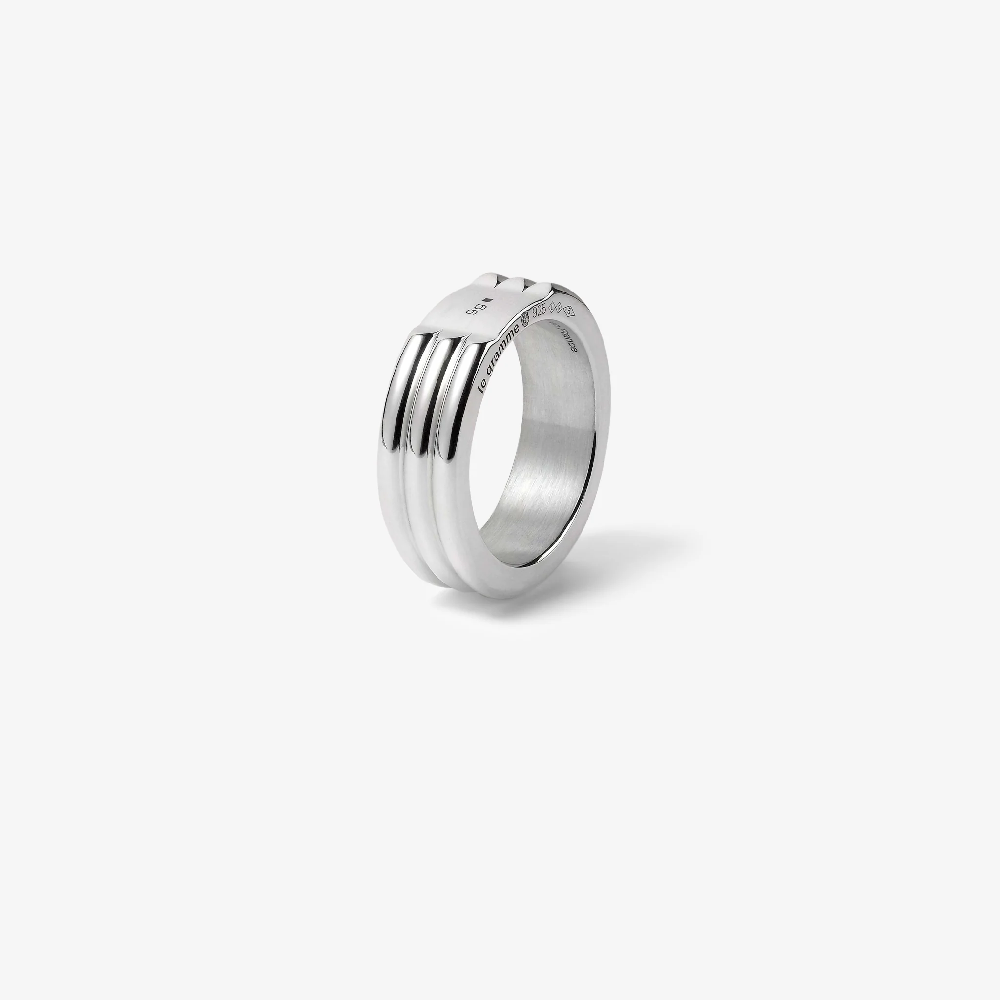 9g Polished Sterling Silver Godron Ring - Image 2