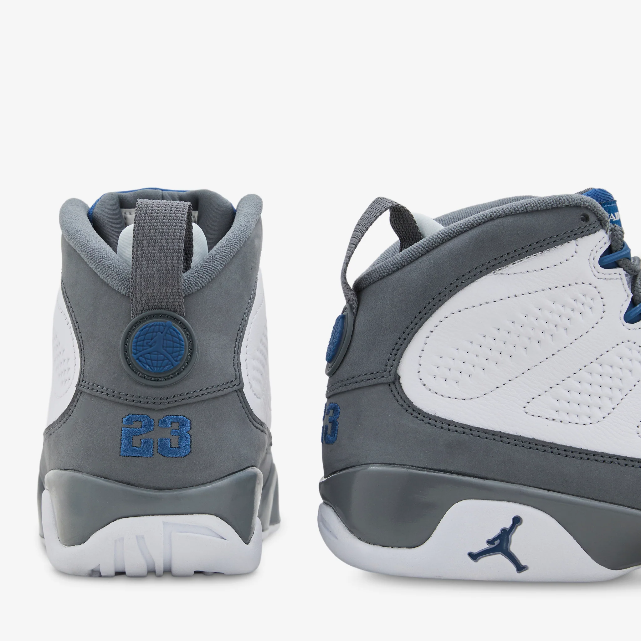 Air Jordan 9 Retro White | French Blue | Flint Grey - Image 3