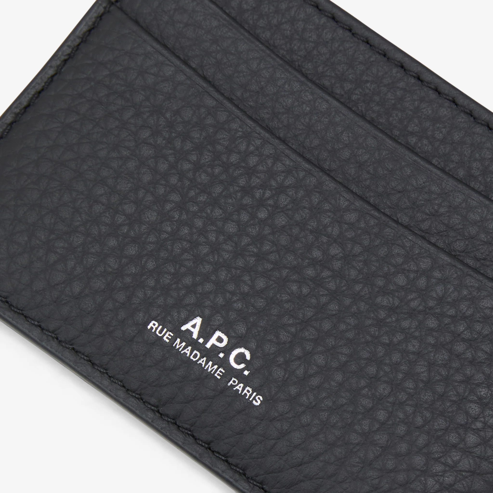Andre Cardholder Grained Black Leather - Image 2