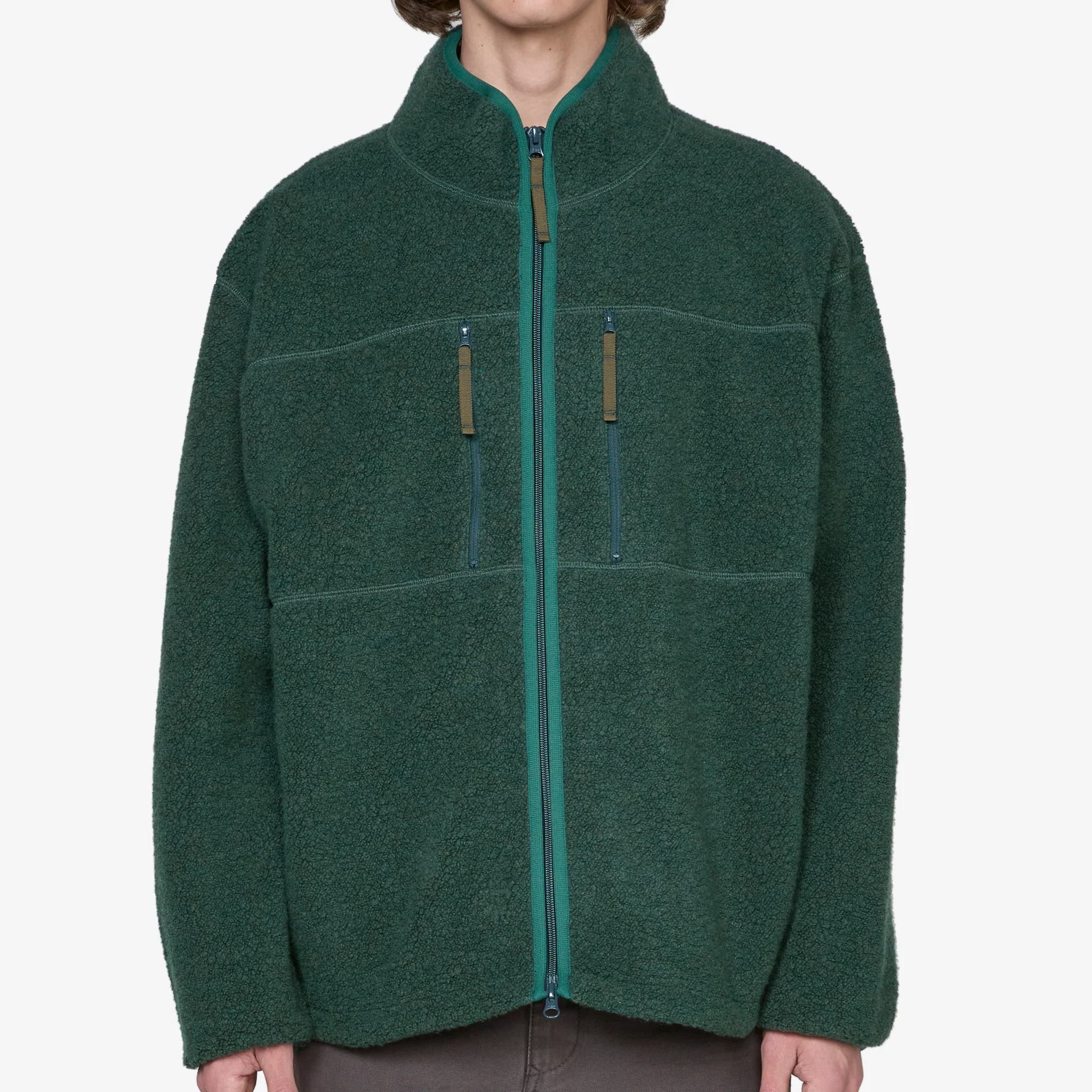 Antonio Wool Zip Up Green - Image 5