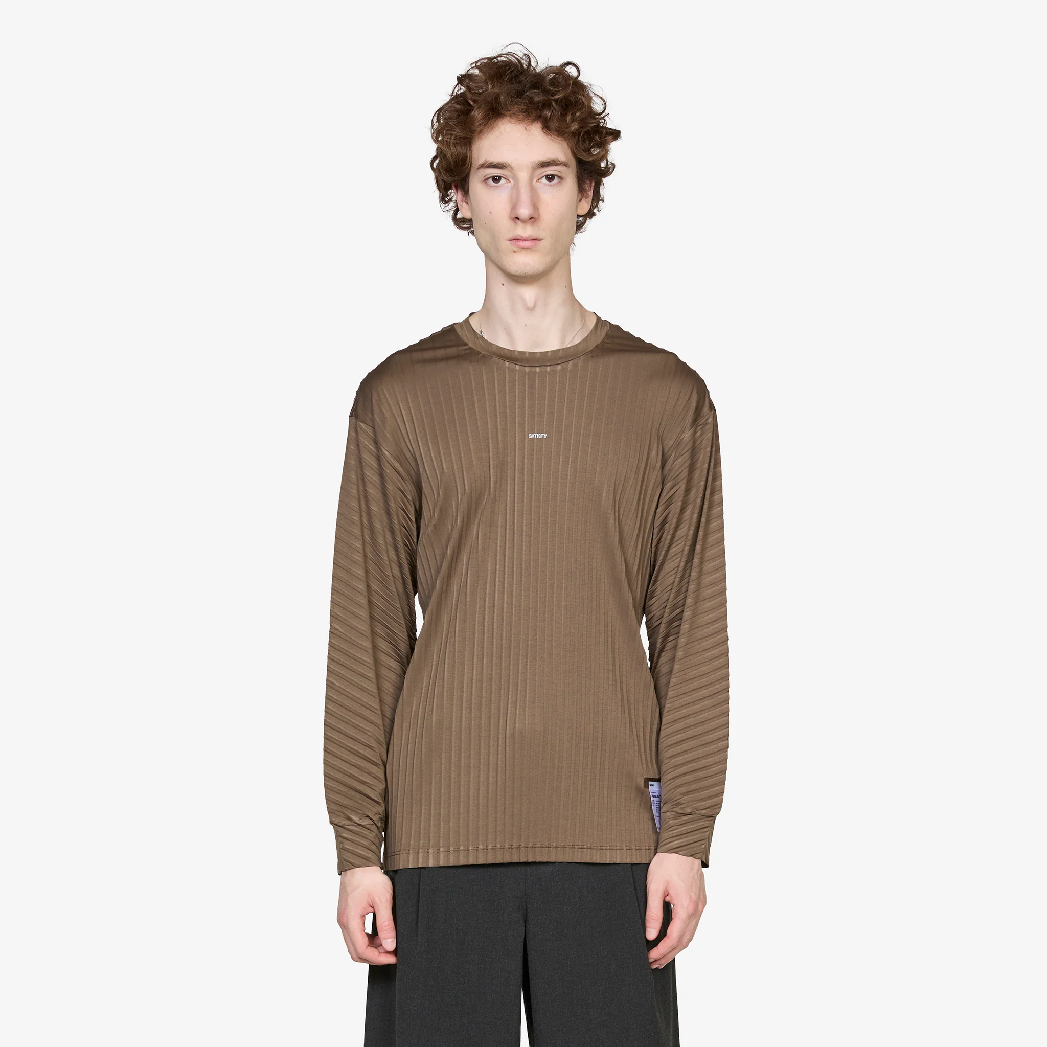 AuraLite™ Pleated Long T-Shirt Olive