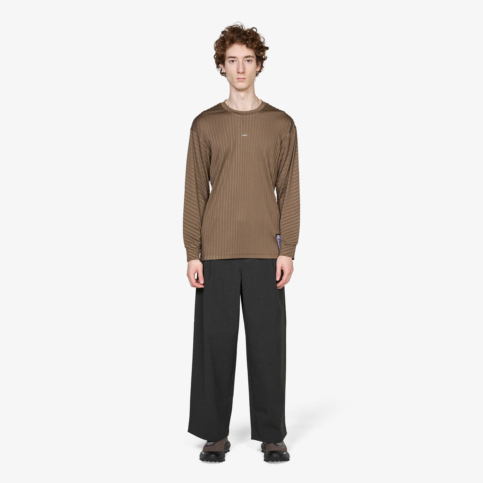 AuraLite™ Pleated Long T-Shirt Olive - Image 4
