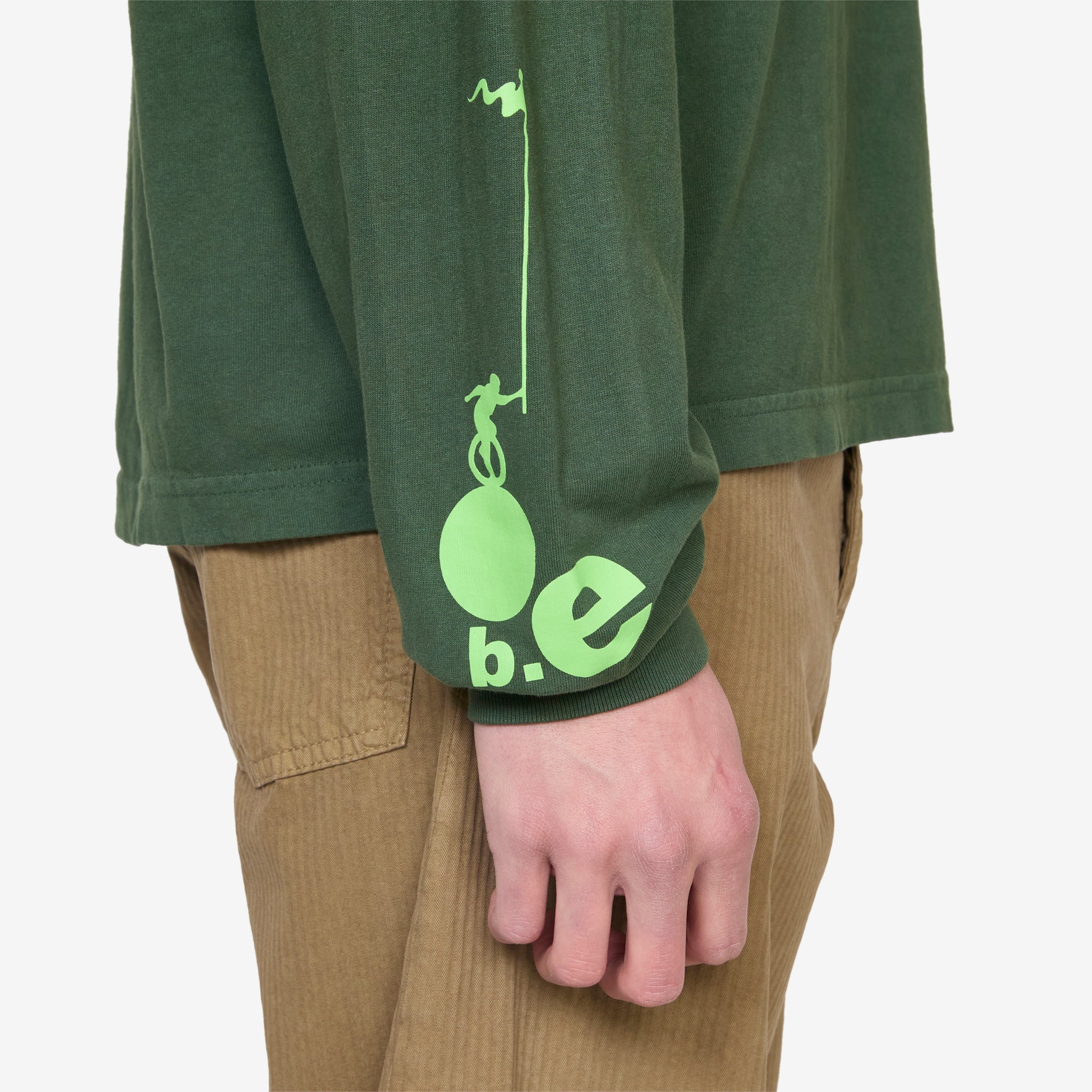 Balance Logo Longsleeve T-Shirt Green - Image 3