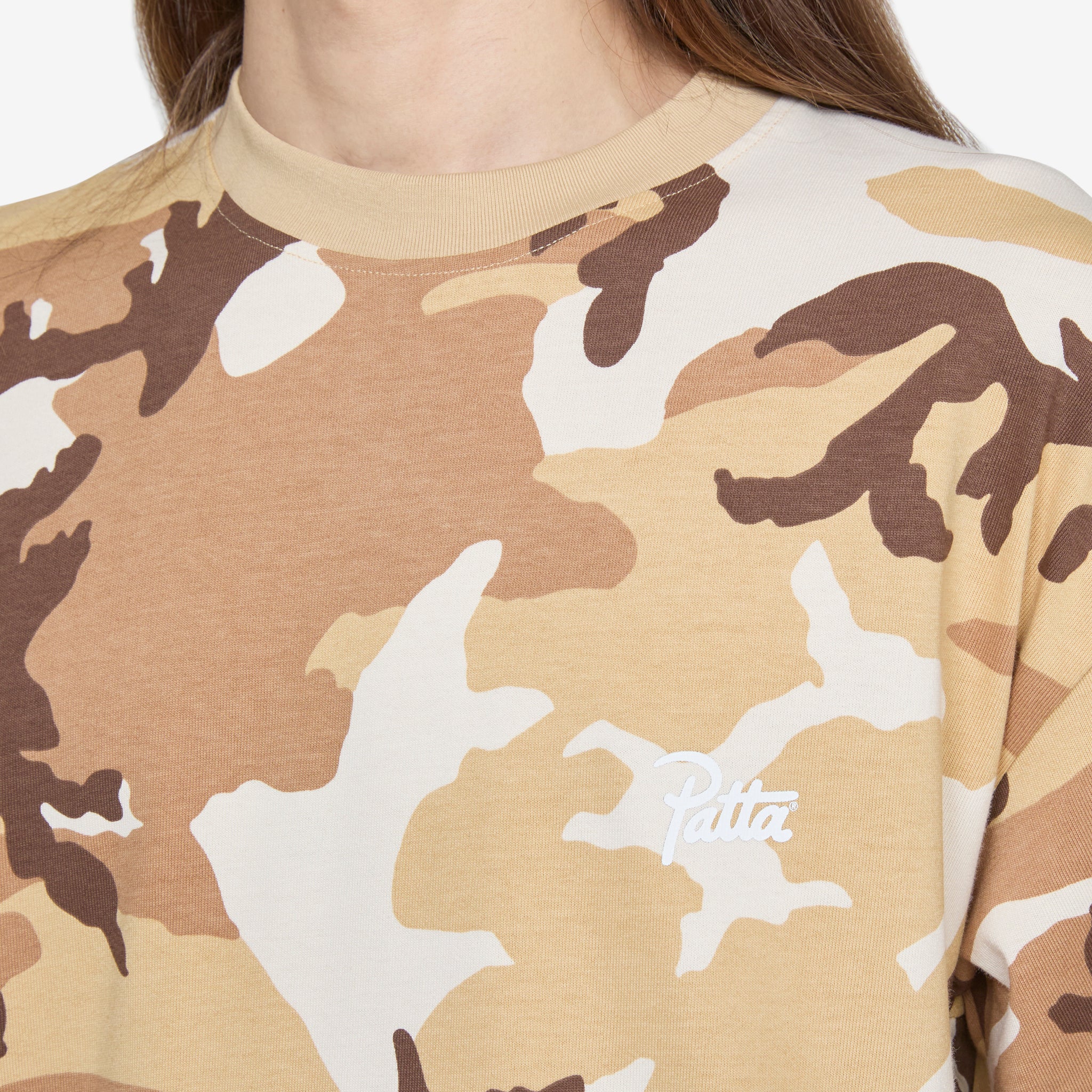Bark Woodland Camo T-Shirt Sand Dollar - Image 3