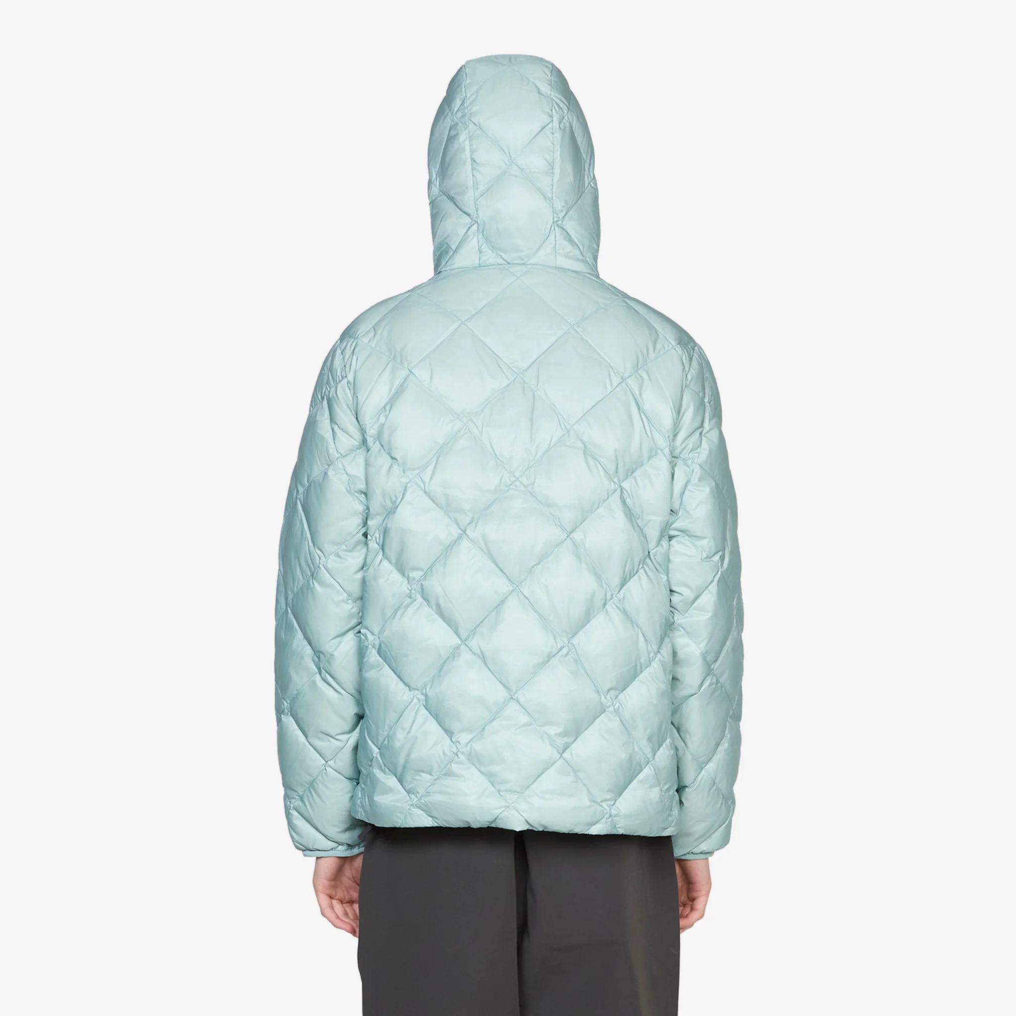 Base Light Down Hooded Jacket Turquoise - Image 4