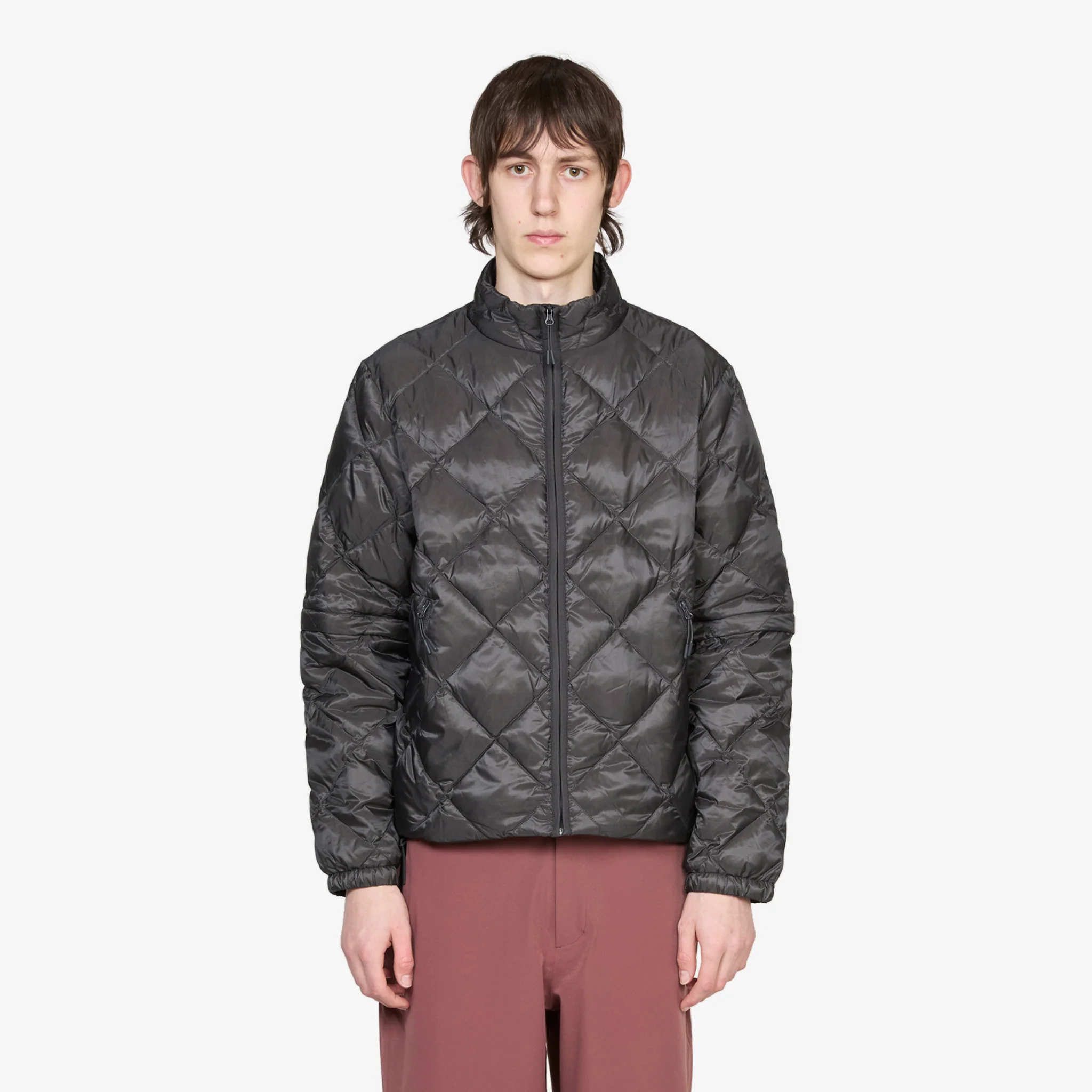 Base Light Down Zip Jacket Charcoal Black