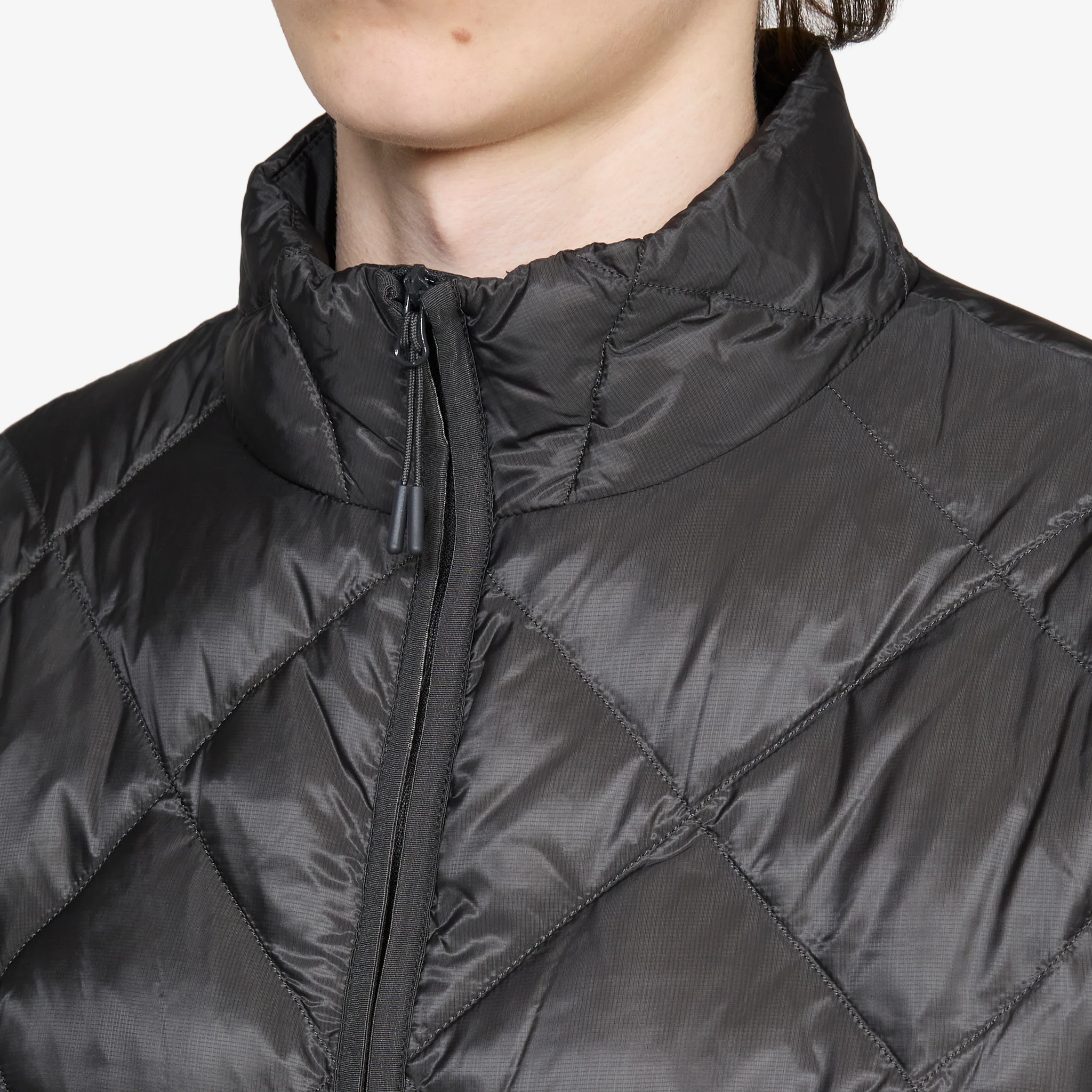 Base Light Down Zip Jacket Charcoal Black - Image 2