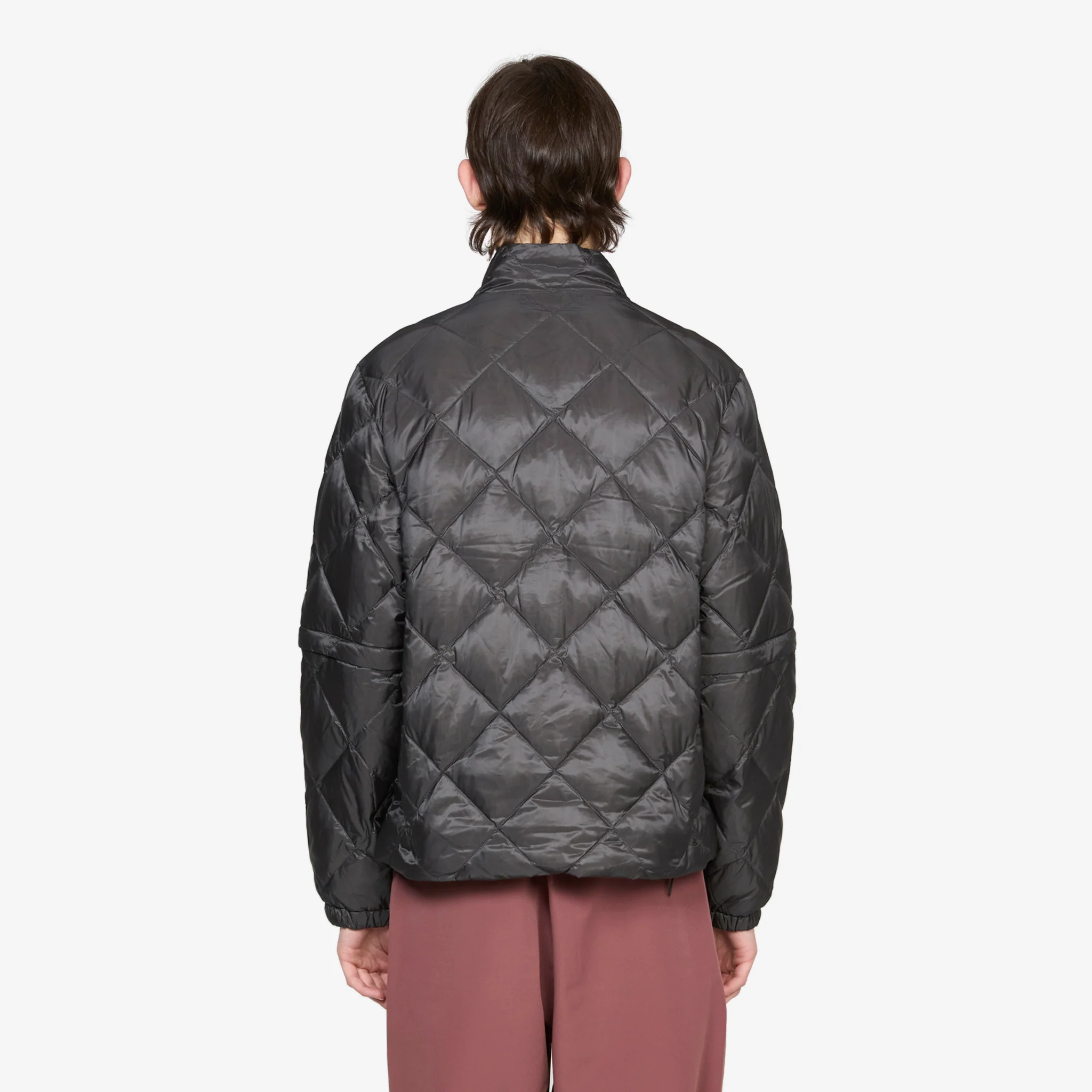 Base Light Down Zip Jacket Charcoal Black - Image 4