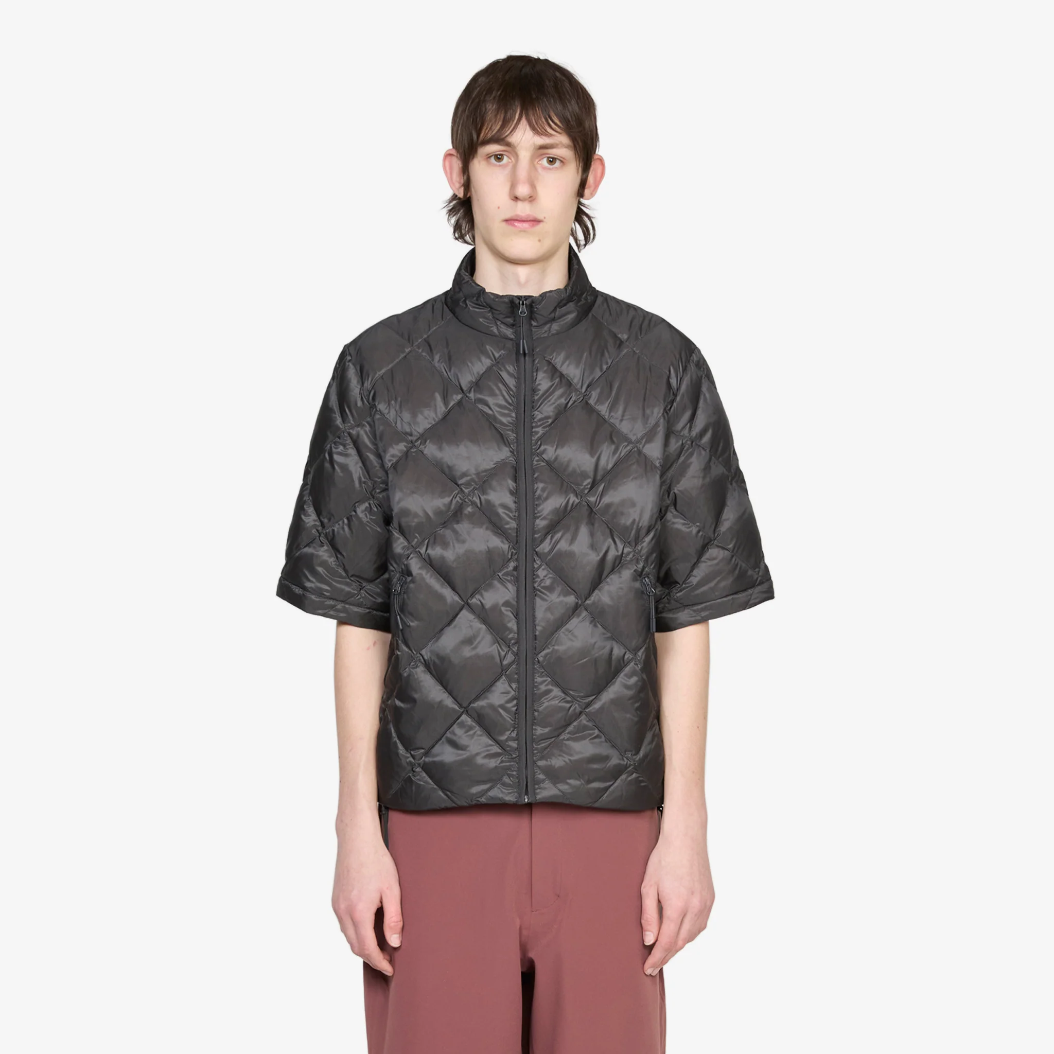 Base Light Down Zip Jacket Charcoal Black - Image 5