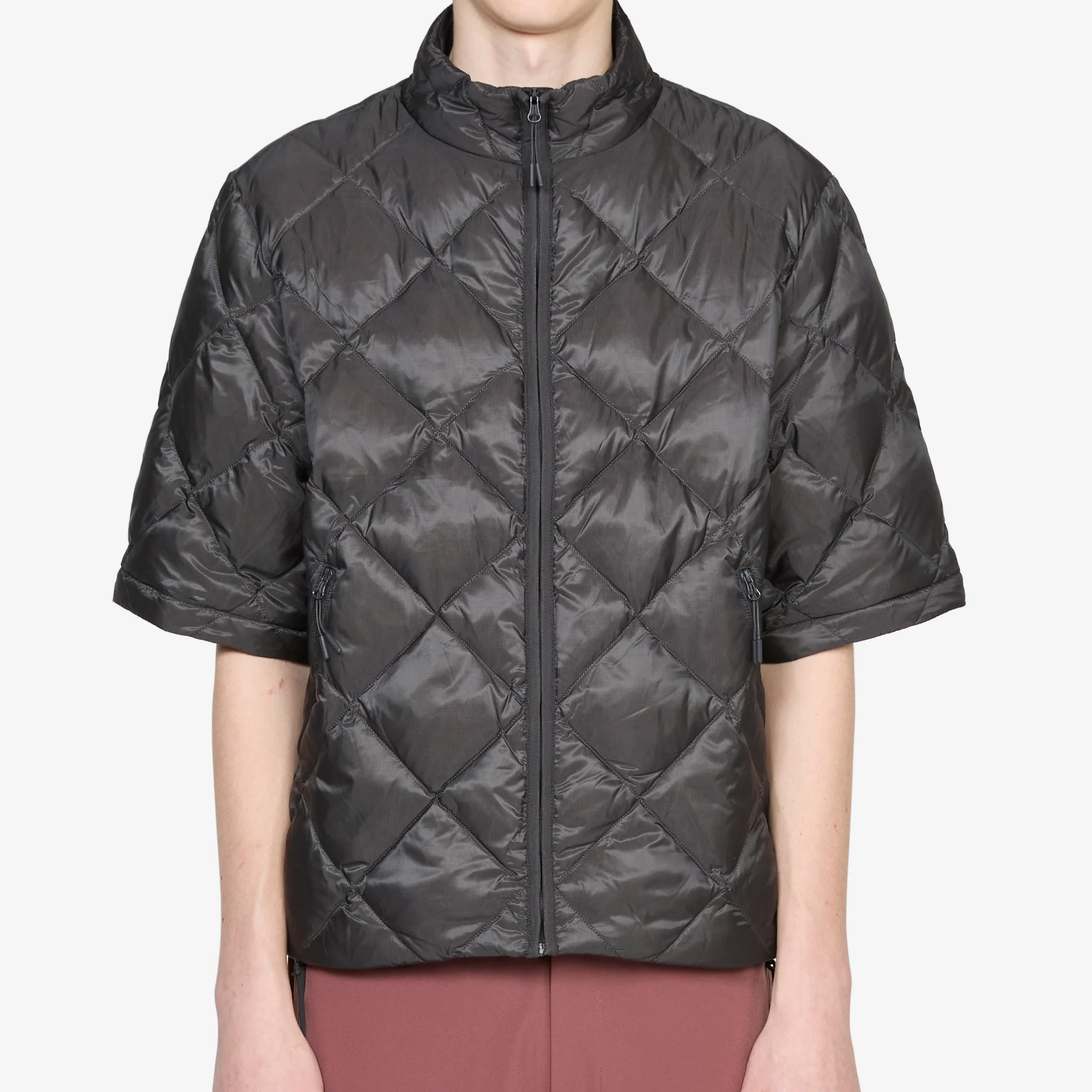 Base Light Down Zip Jacket Charcoal Black - Image 6