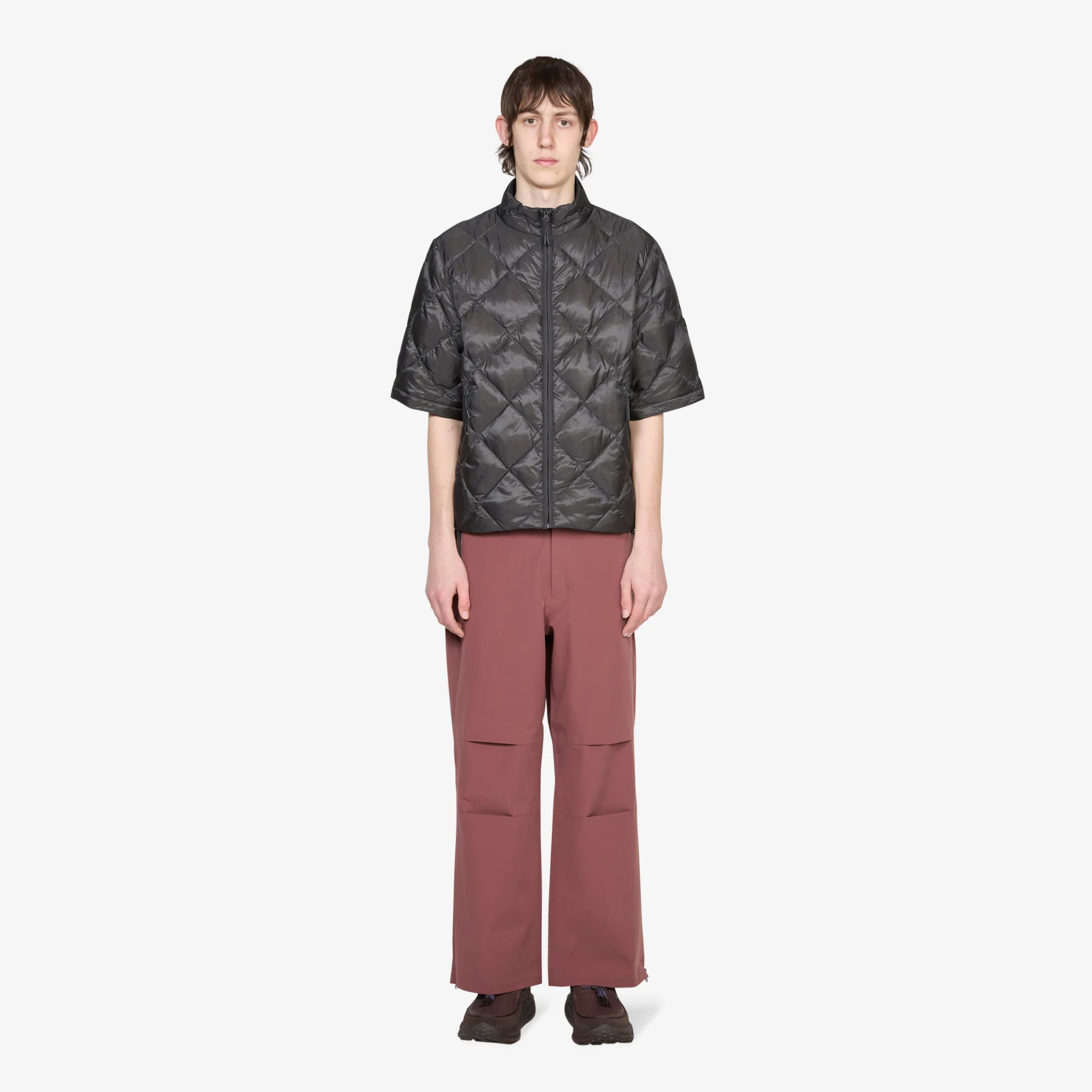 Base Light Down Zip Jacket Charcoal Black - Image 8