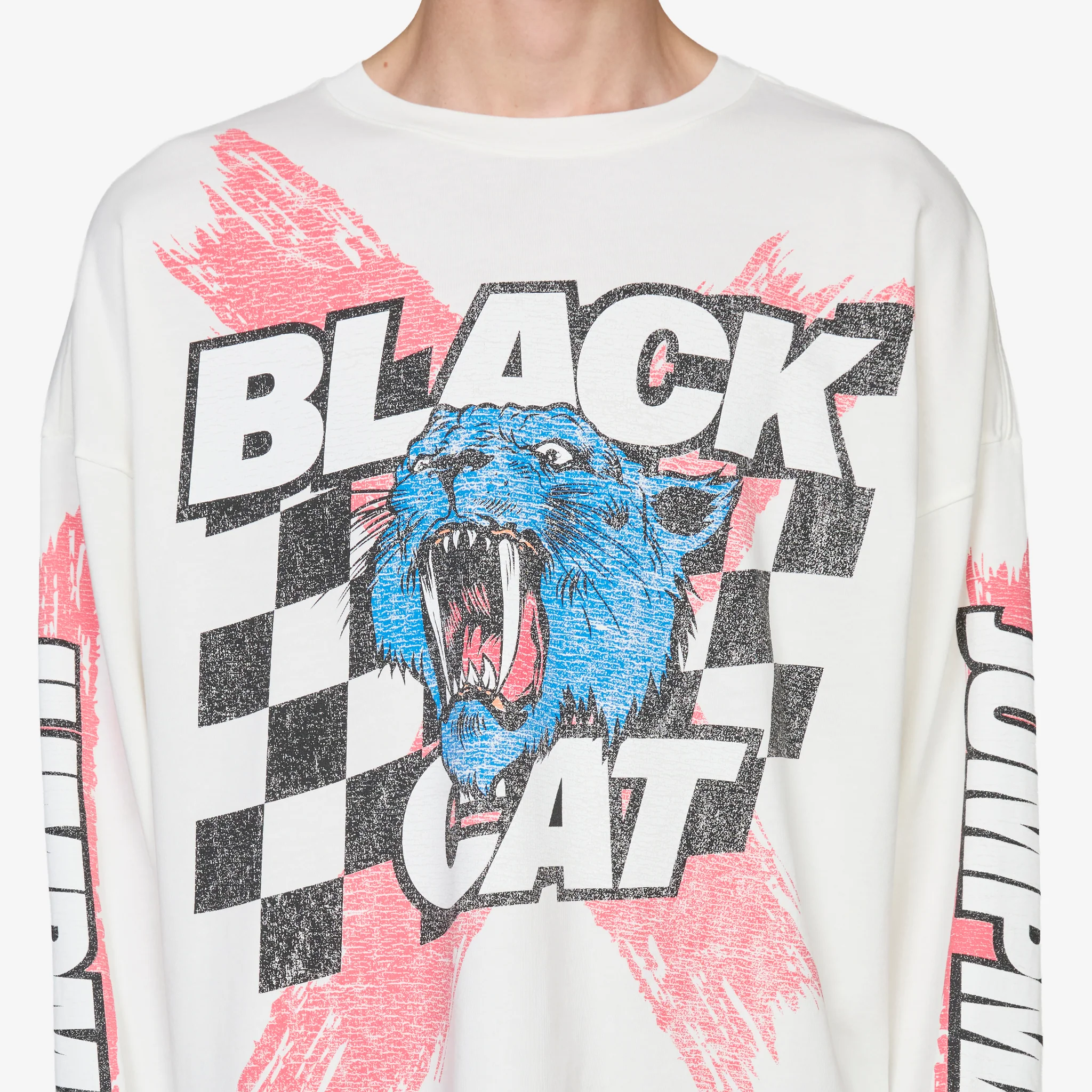 Black Cat Longsleeve T-Shirt Ivory - Image 3