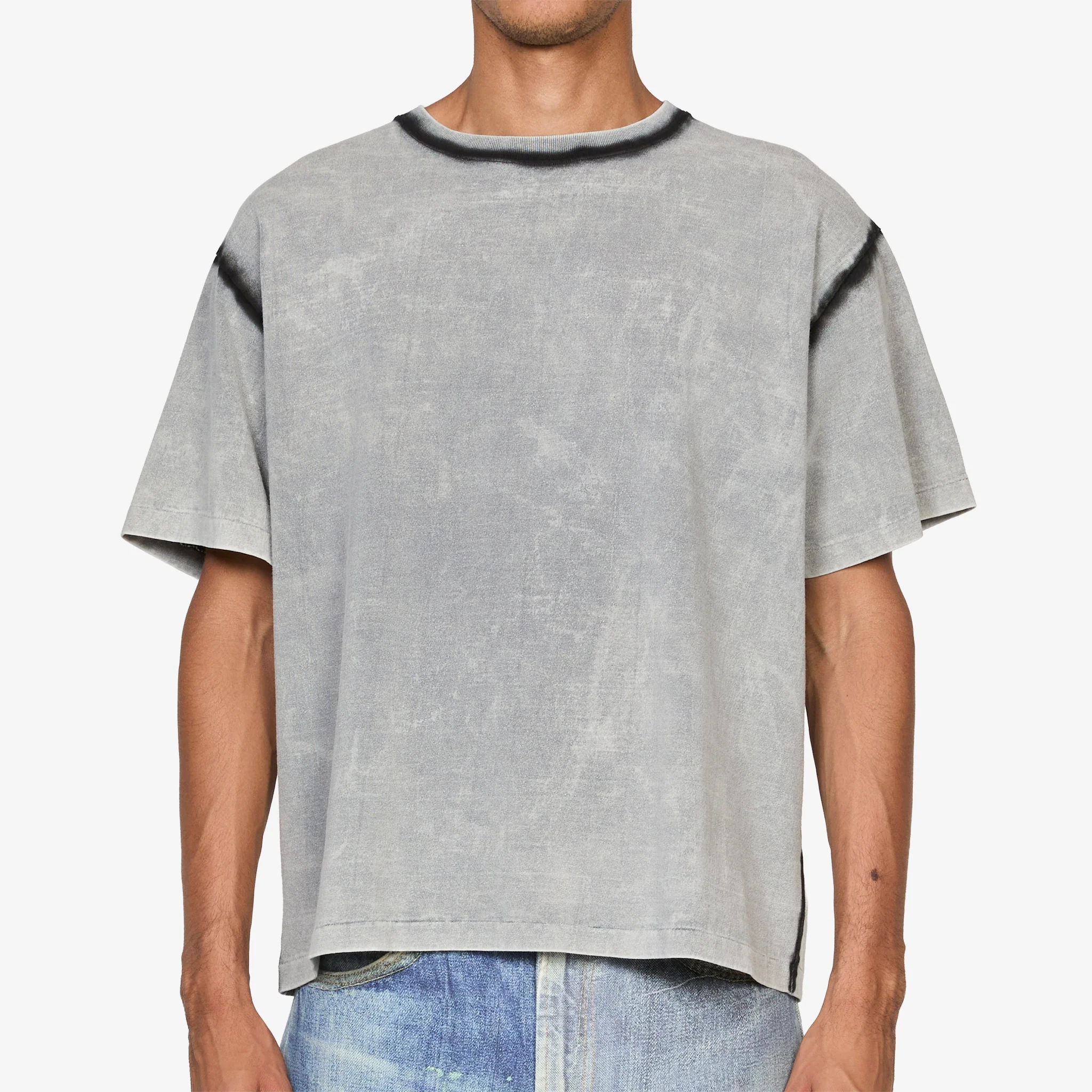 Bleach Dyed T-Shirt Grey - Image 5