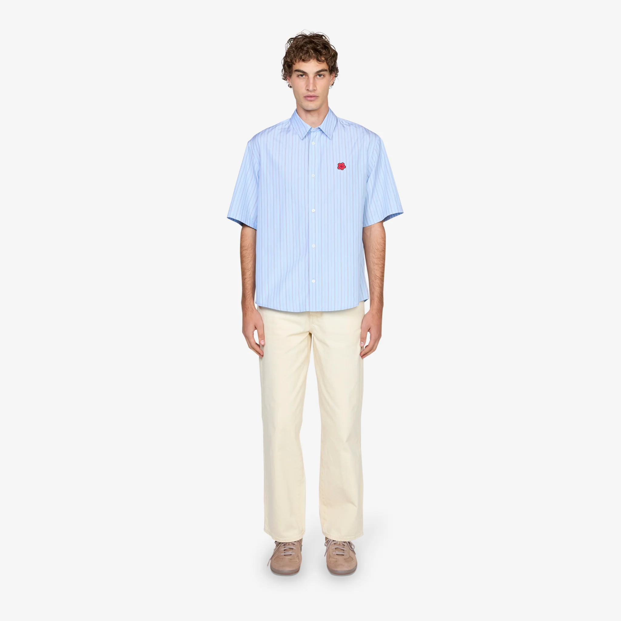 'Boke Flower' Shirt Sky Blue - Image 5