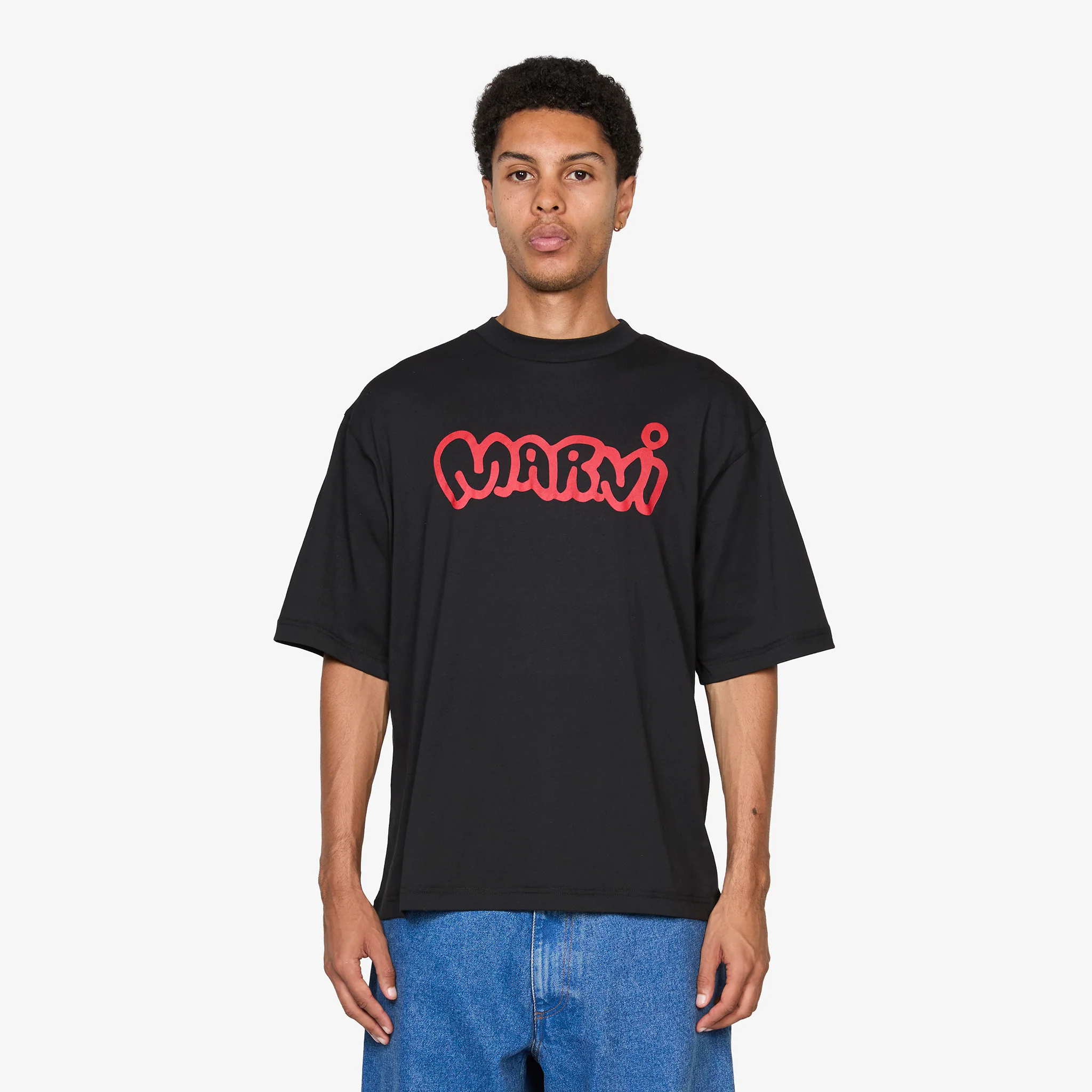 Bubble Logo Print T-Shirt Black