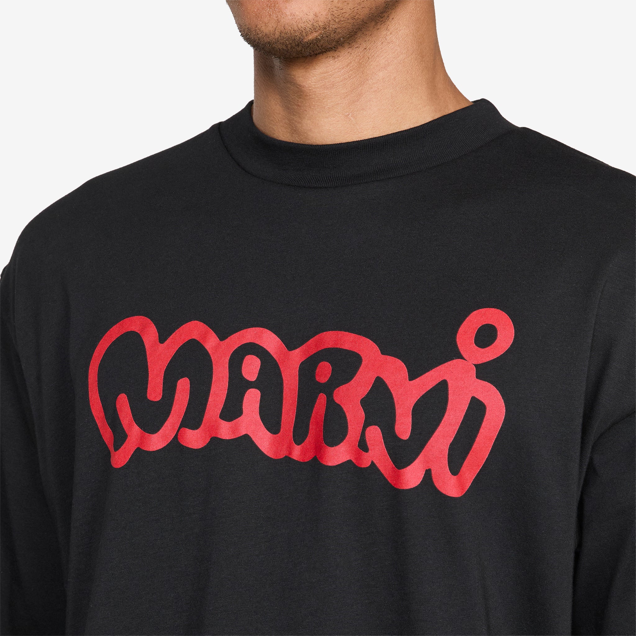 Bubble Logo Print T-Shirt Black - Image 2