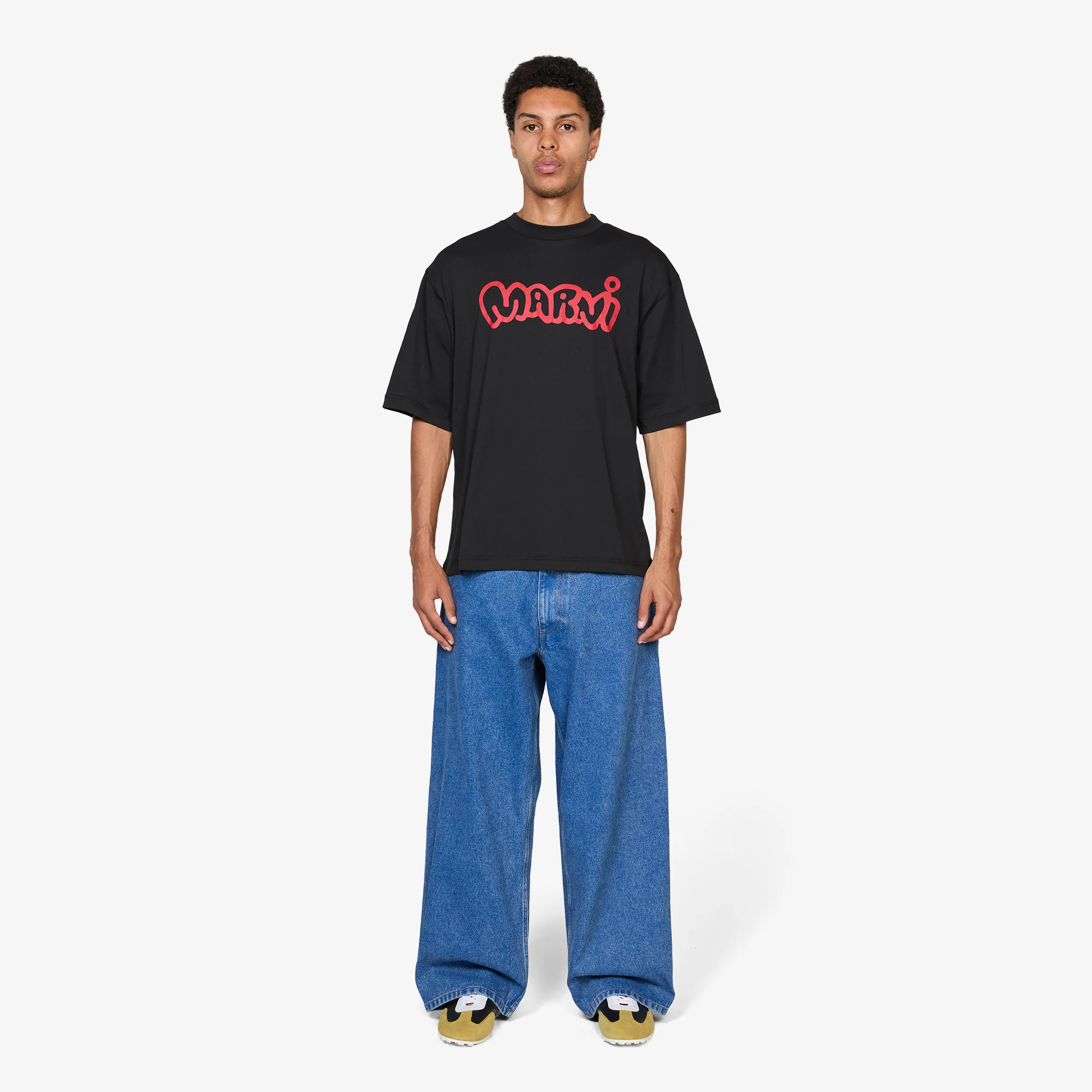 Bubble Logo Print T-Shirt Black - Image 3
