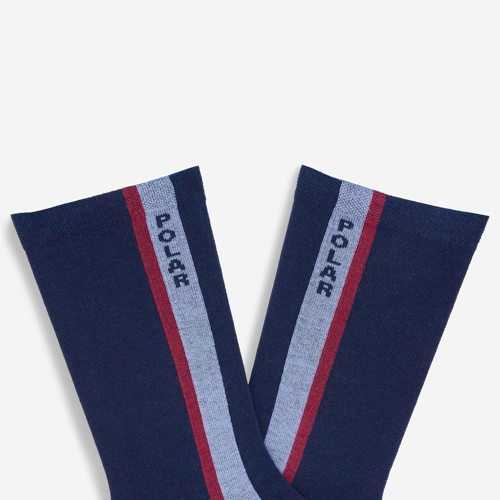 Business Socks Side Stripe Navy - Image 2