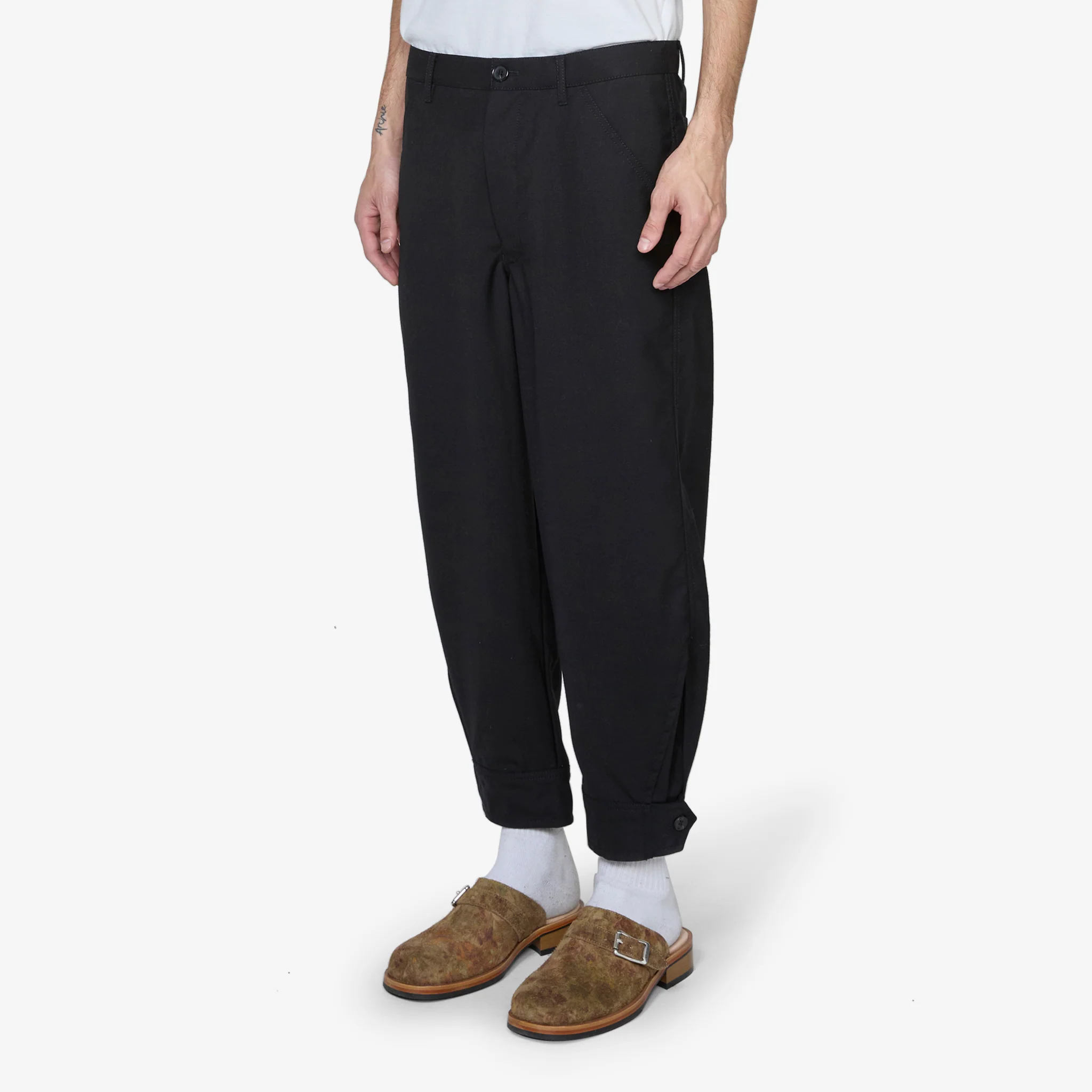 Button Cuff Pants Black - Image 3