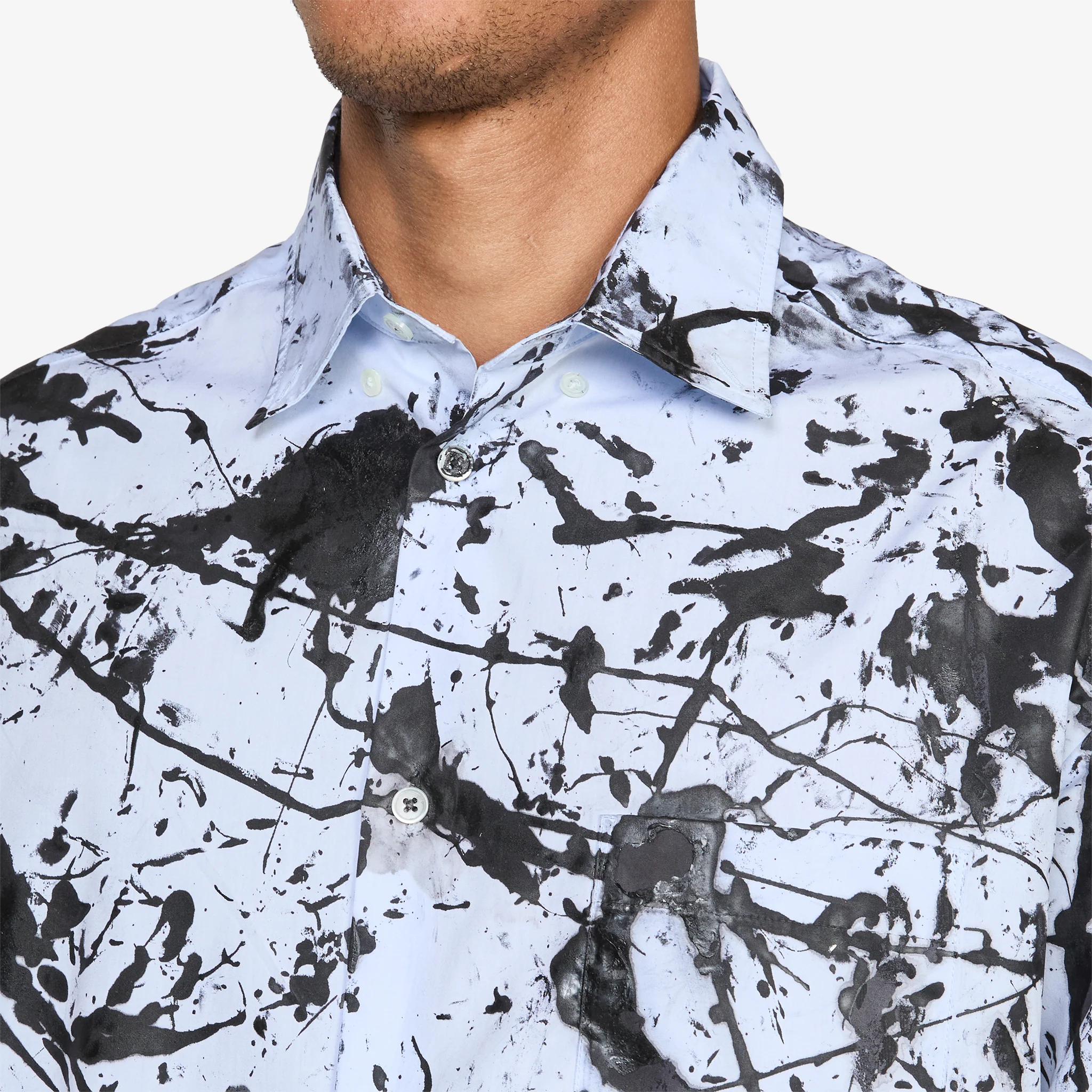 Button Down Shirt Hand-Painted - Image 3