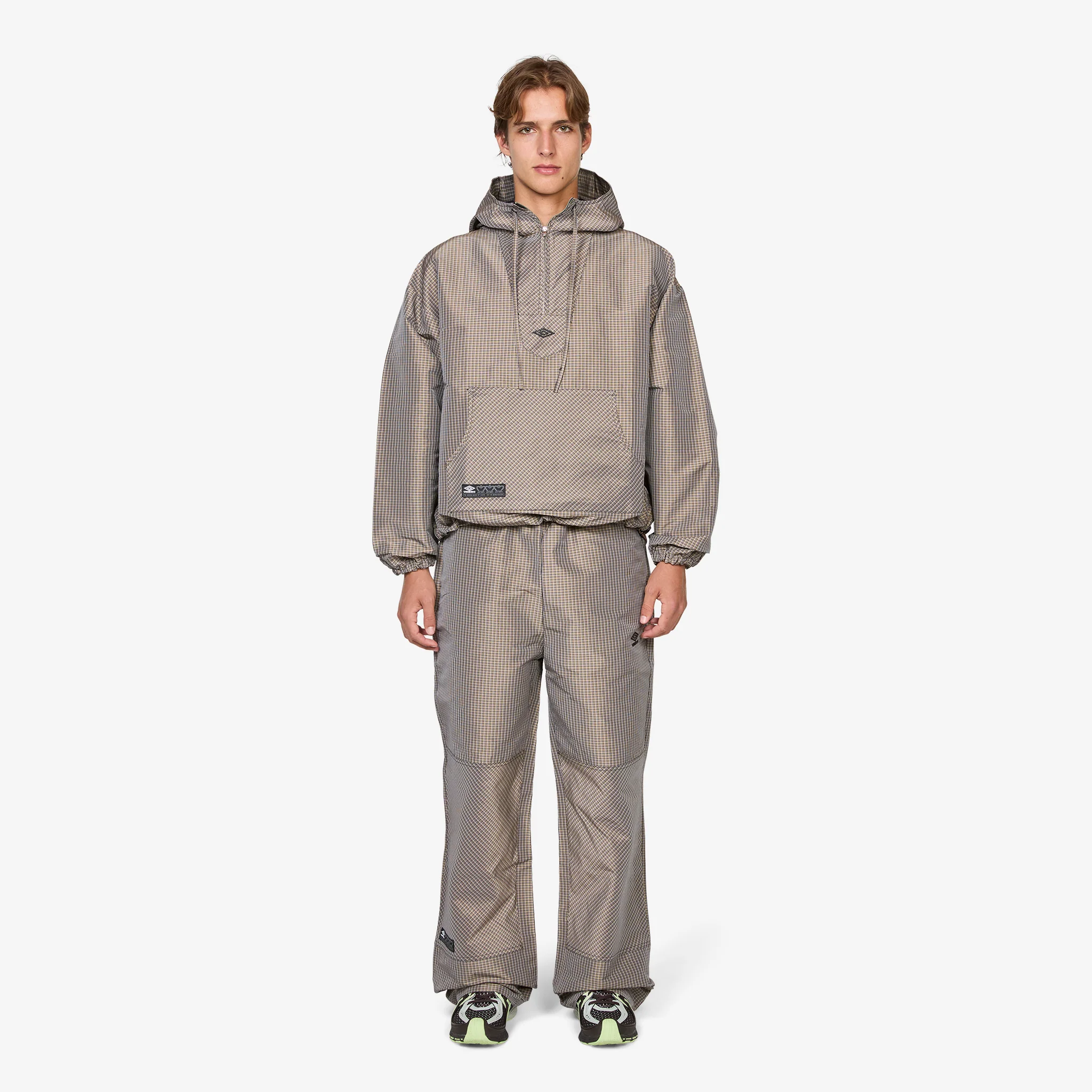 Check Track Pants Beige Black - Image 5