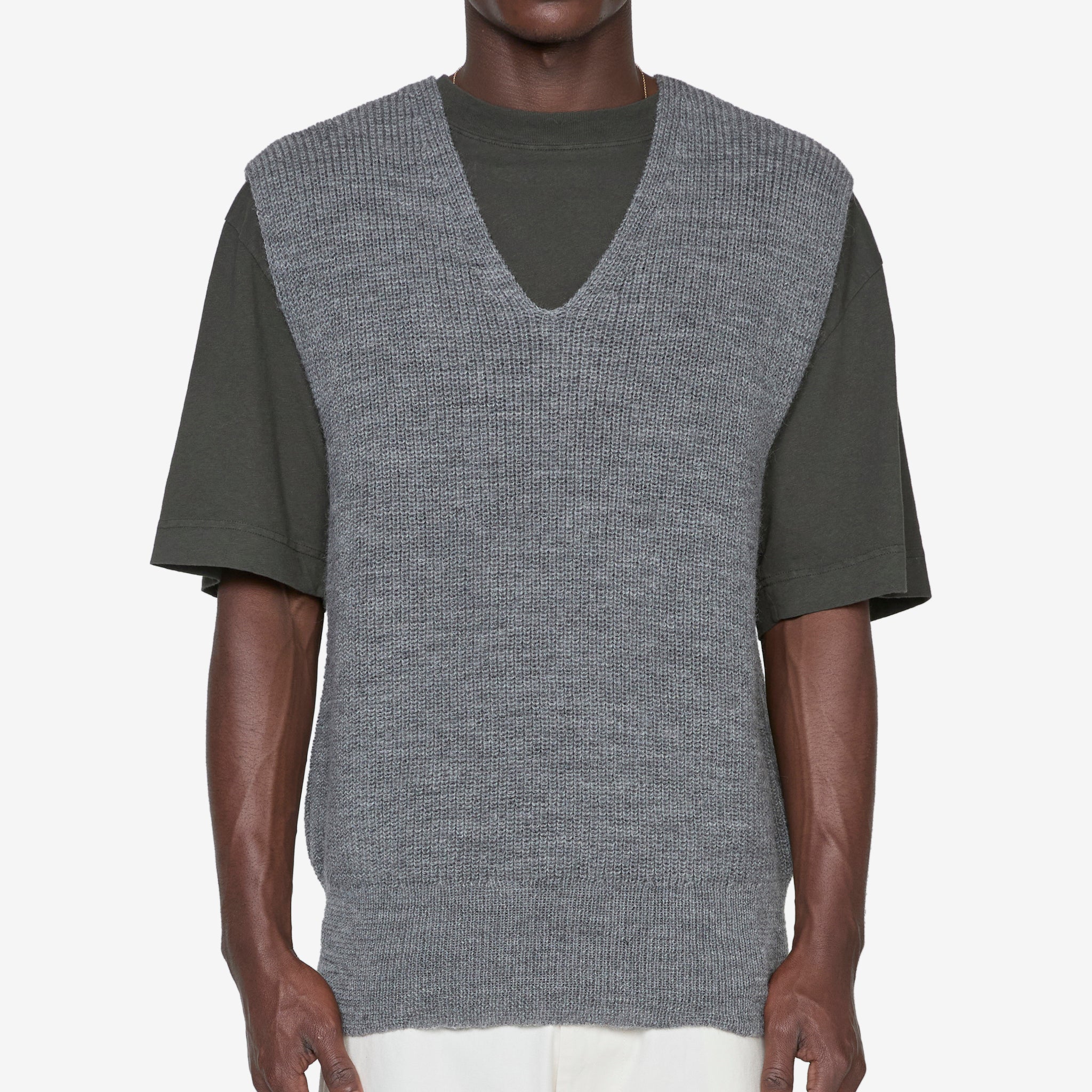 Chunky Ribbed Slipover Grey - Image 5