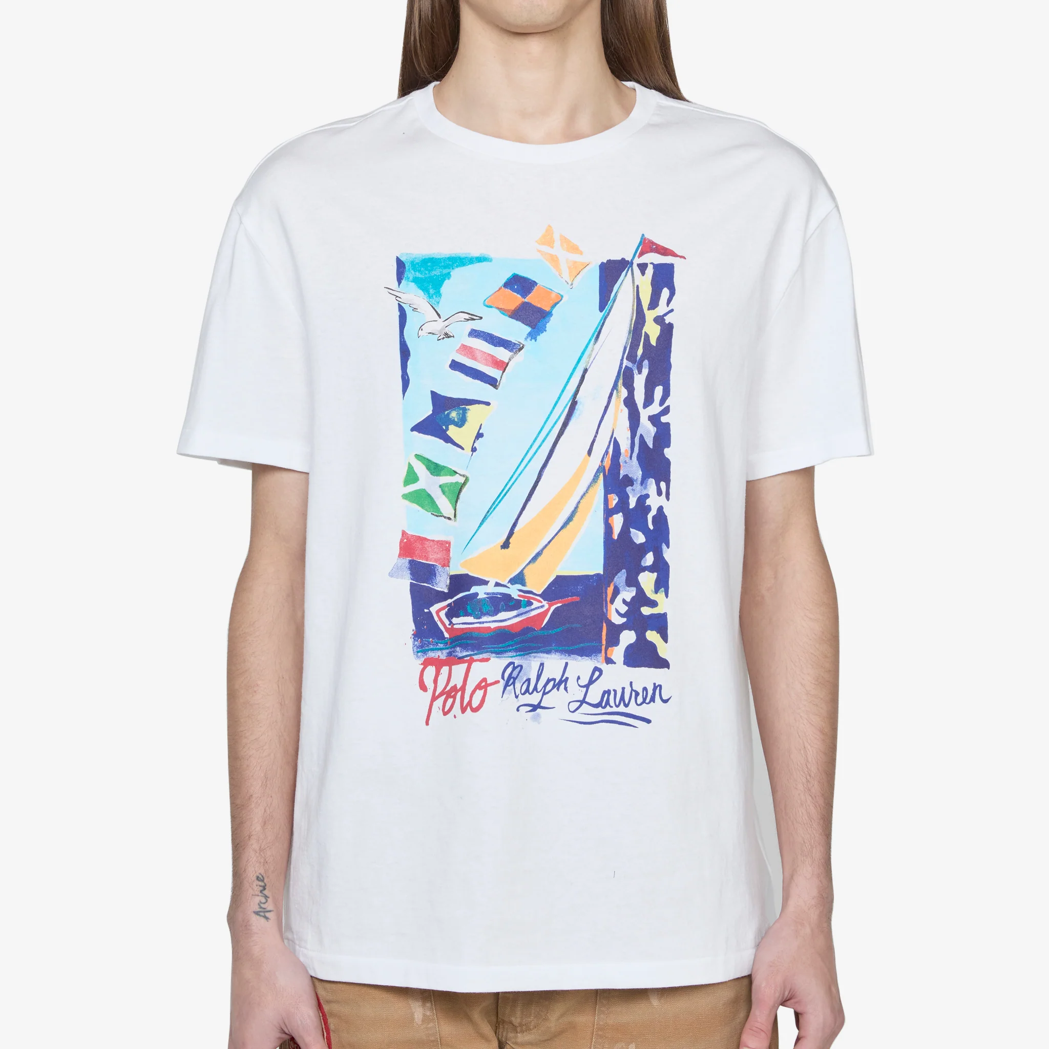 Classic Fit Sailboat Jersey T-Shirt Classic Oxford White - Image 3