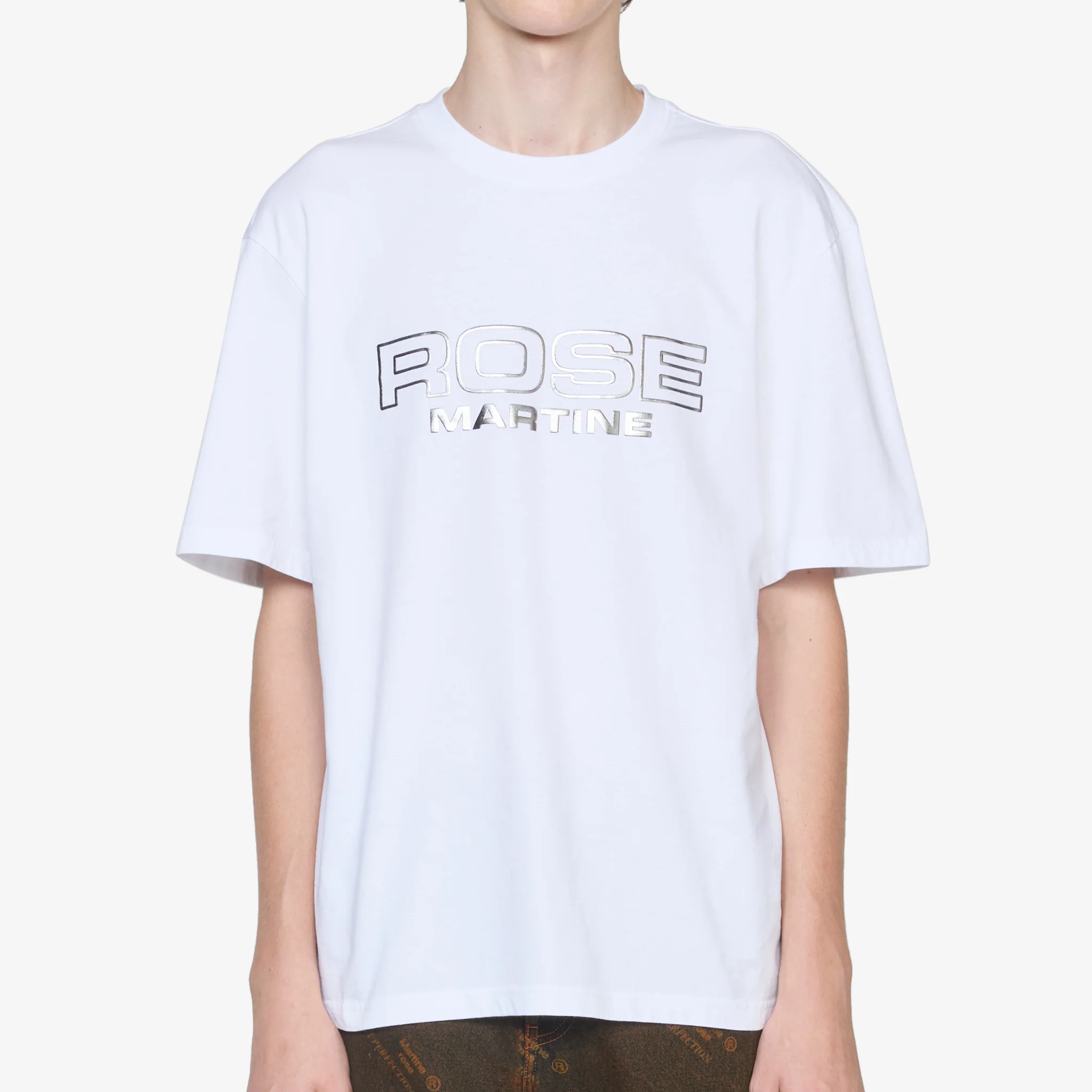 Classic T-Shirt White Rose Outline - Image 3