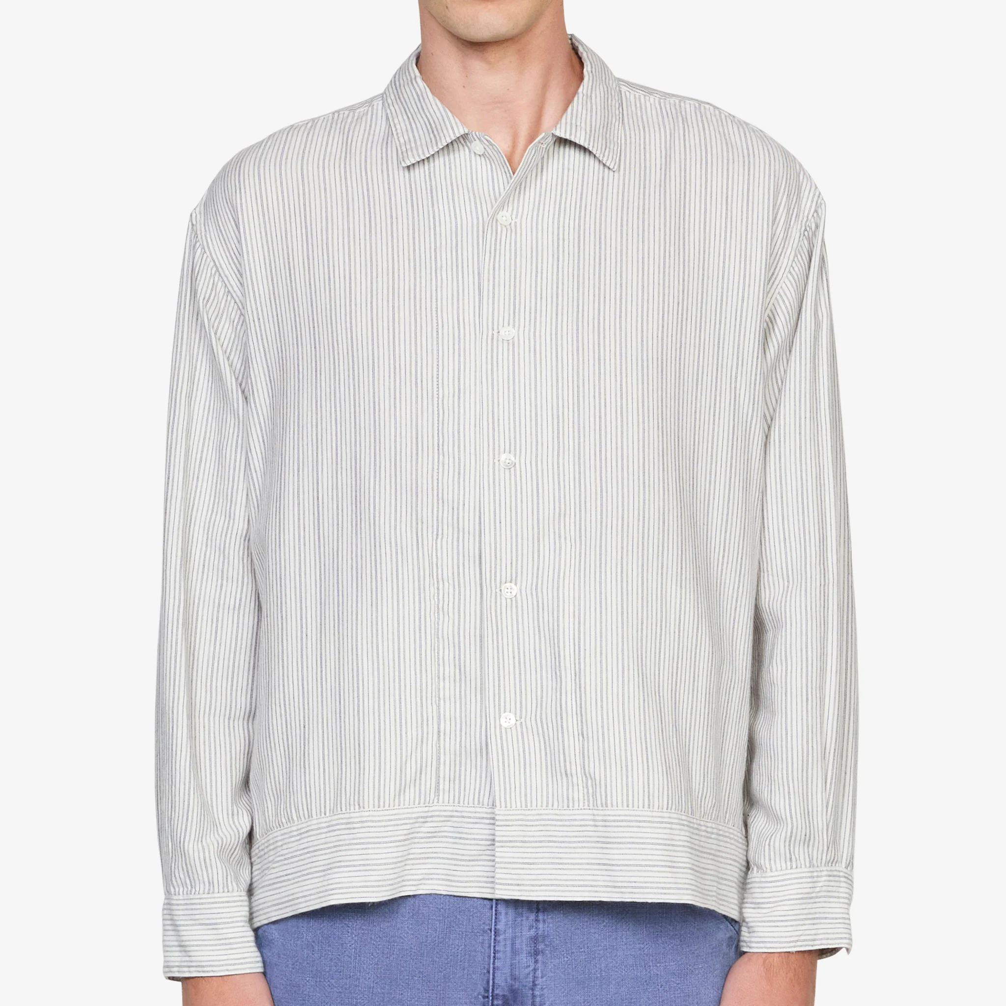 Claud Stripe Shirt Off White - Image 2