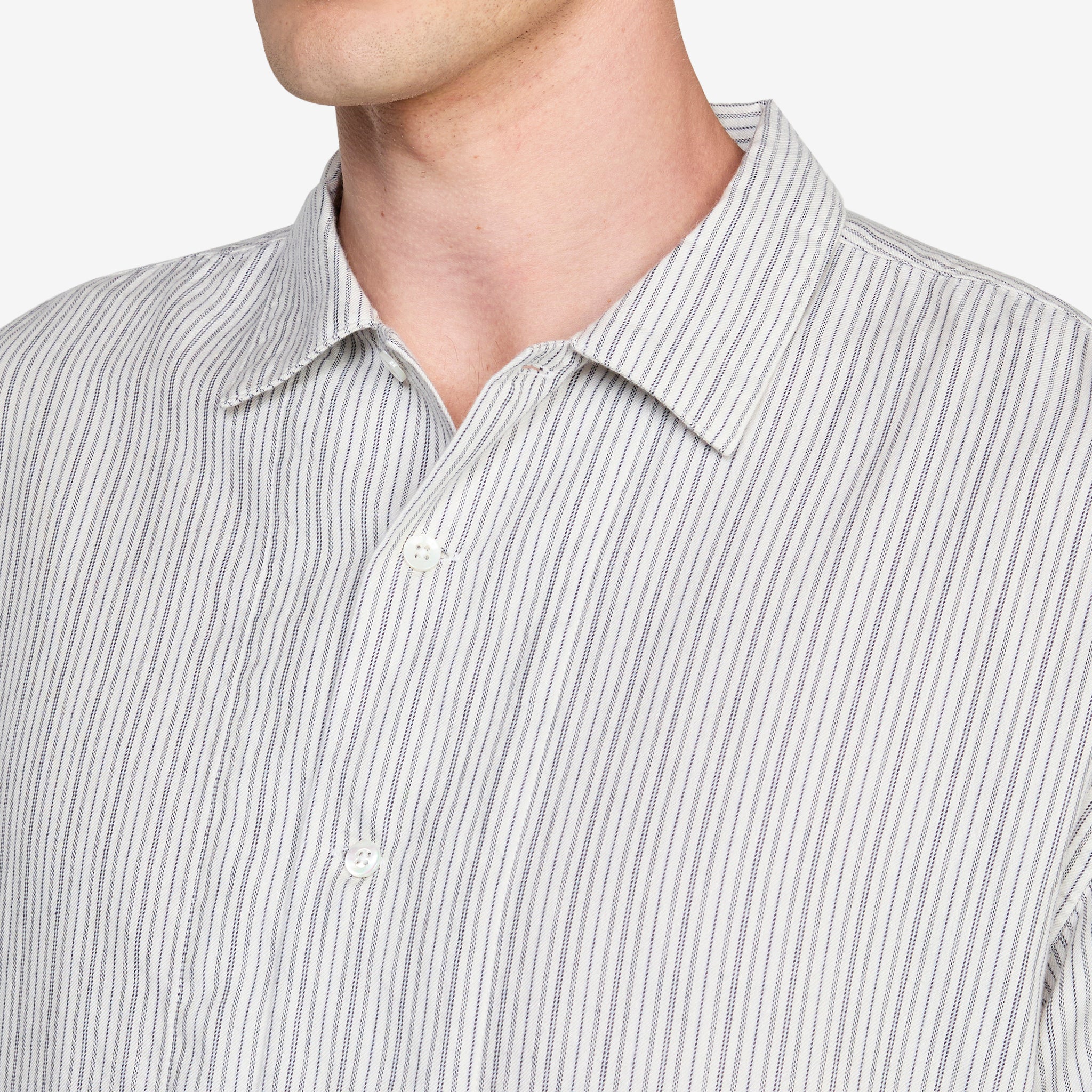 Claud Stripe Shirt Off White - Image 4