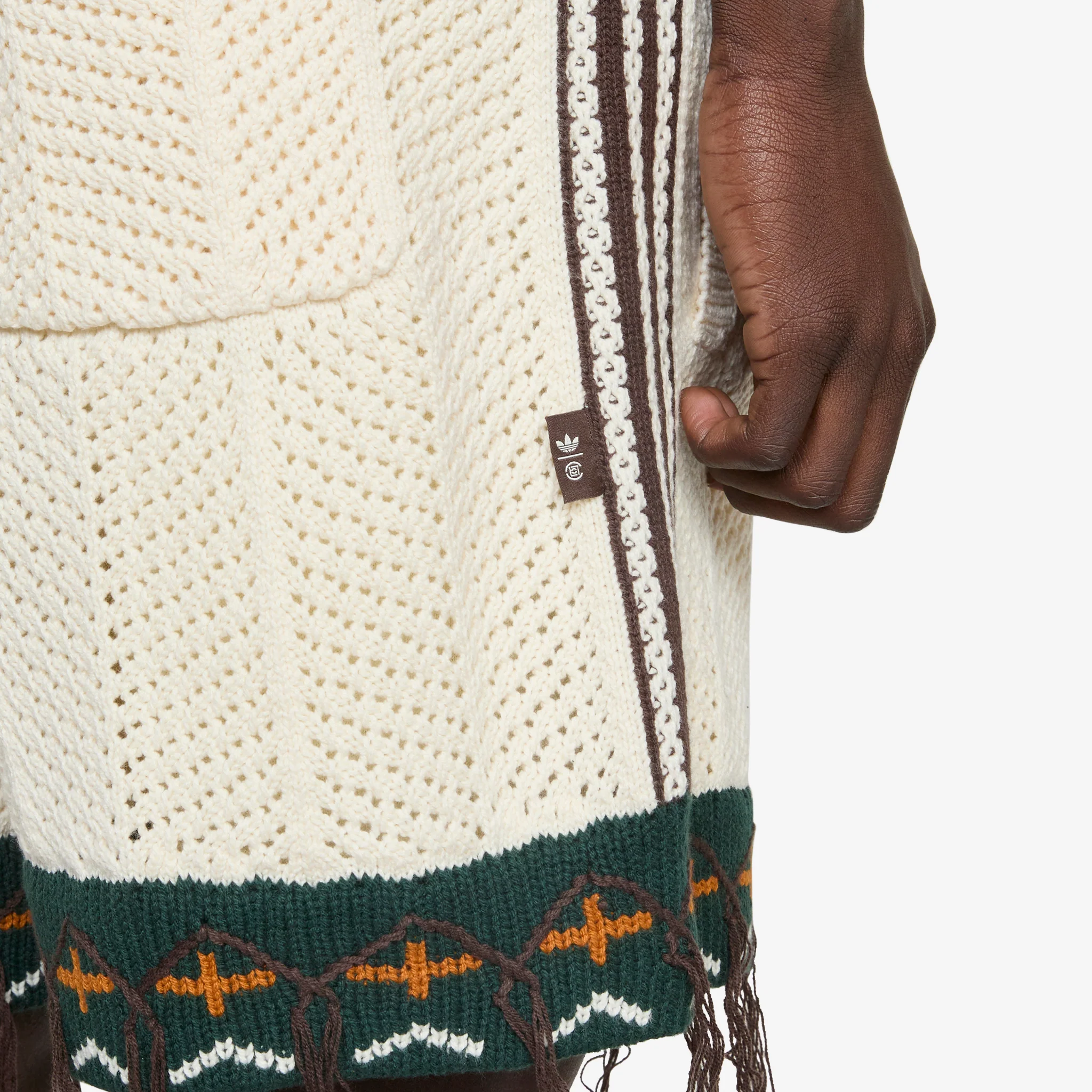 CLOT by Edison Chen x Crochet Shorts Cream White - Image 4
