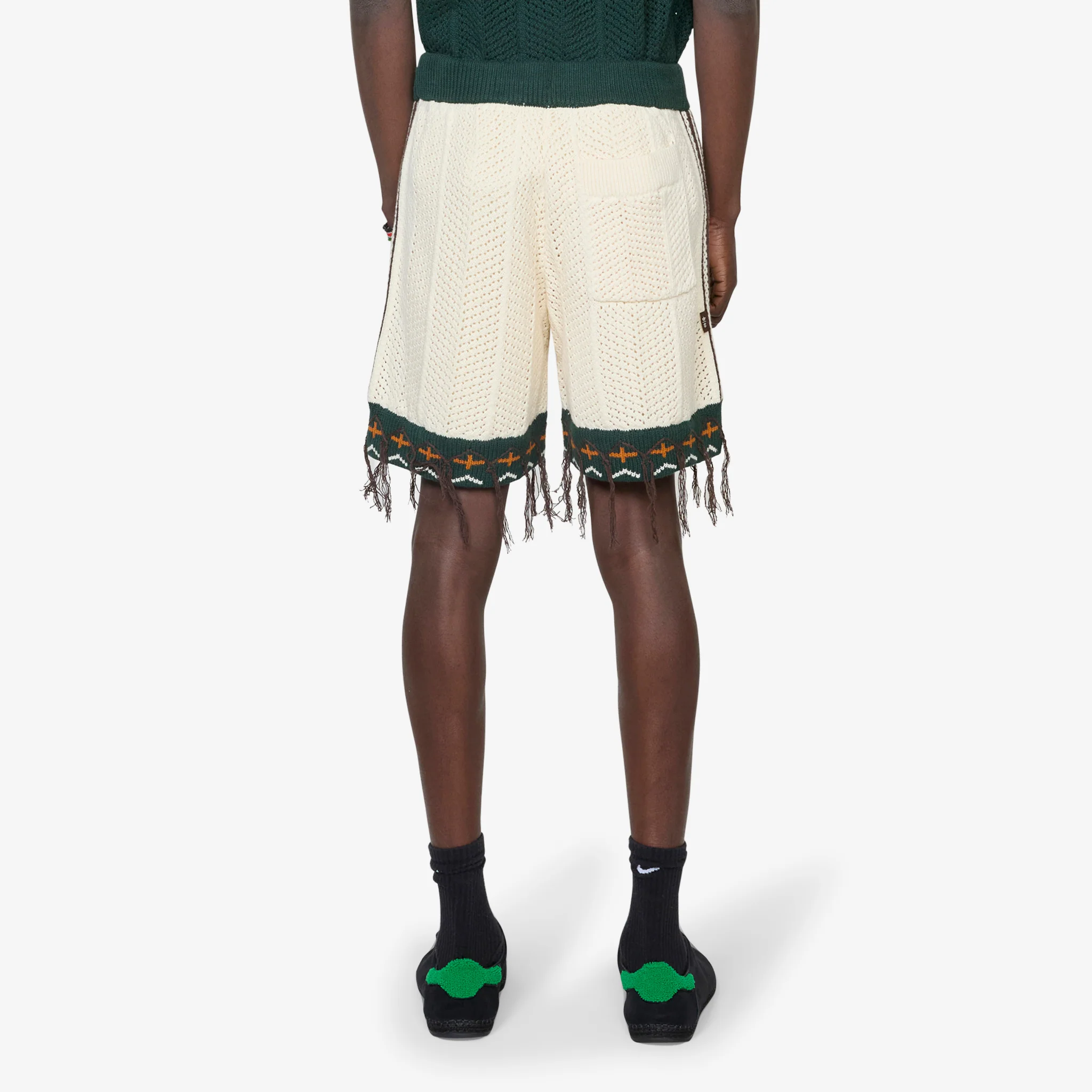 CLOT by Edison Chen x Crochet Shorts Cream White - Image 5