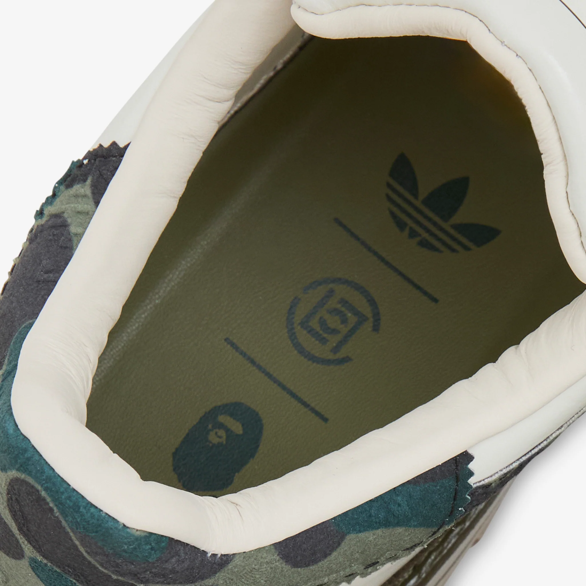 CLOT x BAPE Superstar Off White | Branch | Olive Cargo - Image 4