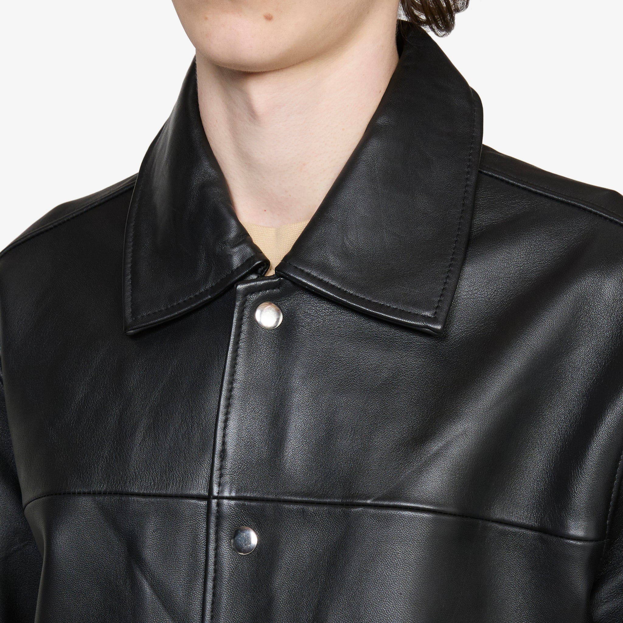 Coach Leather Jacket Black - Image 2