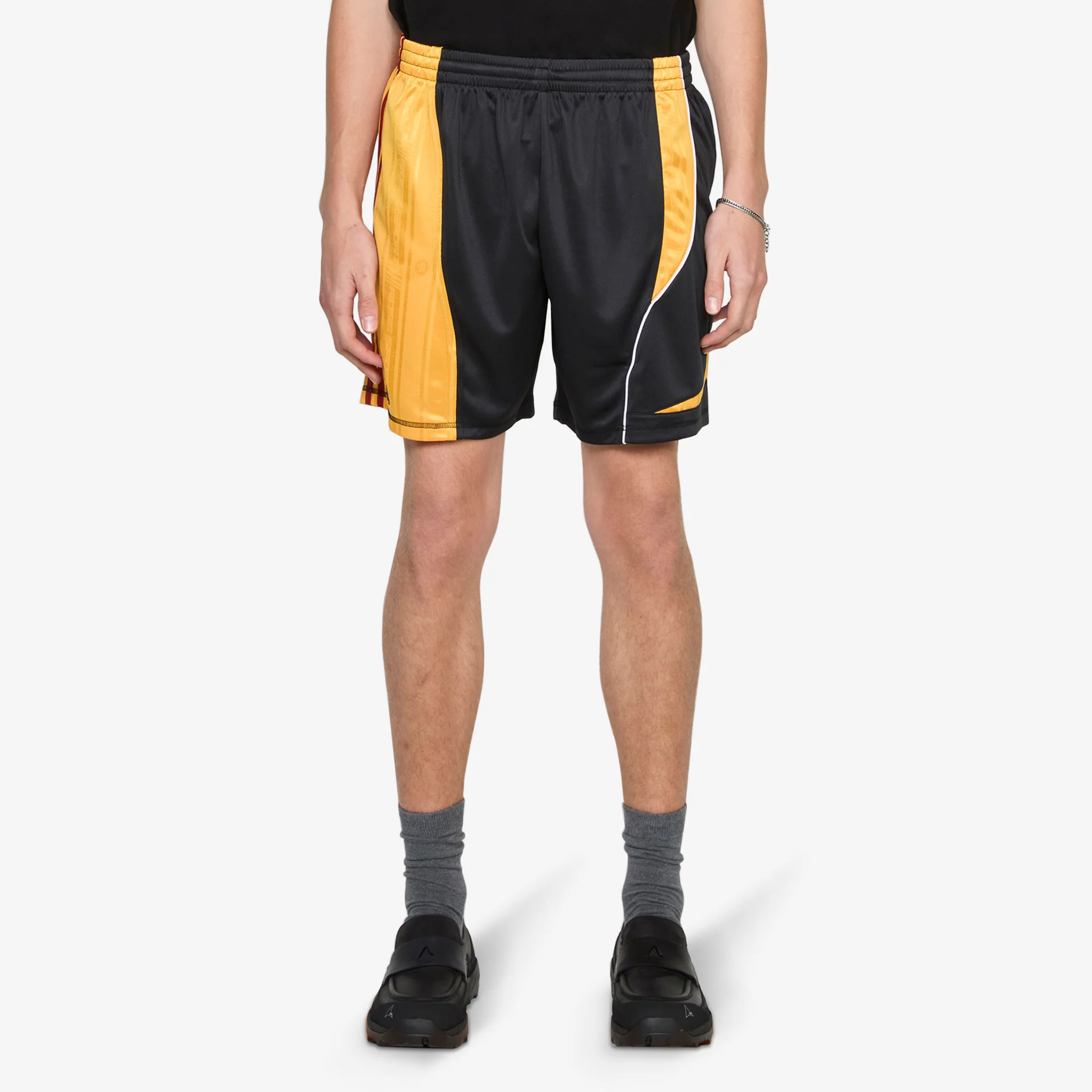 Collage Football Shorts Black | Gold