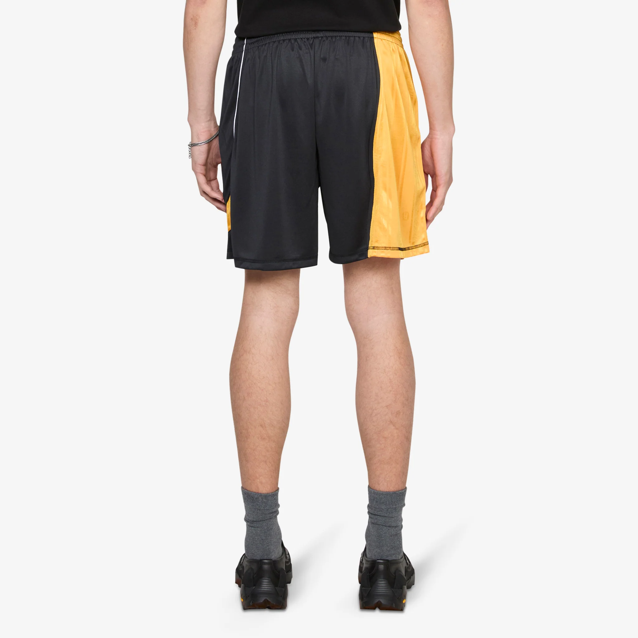 Collage Football Shorts Black | Gold - Image 2