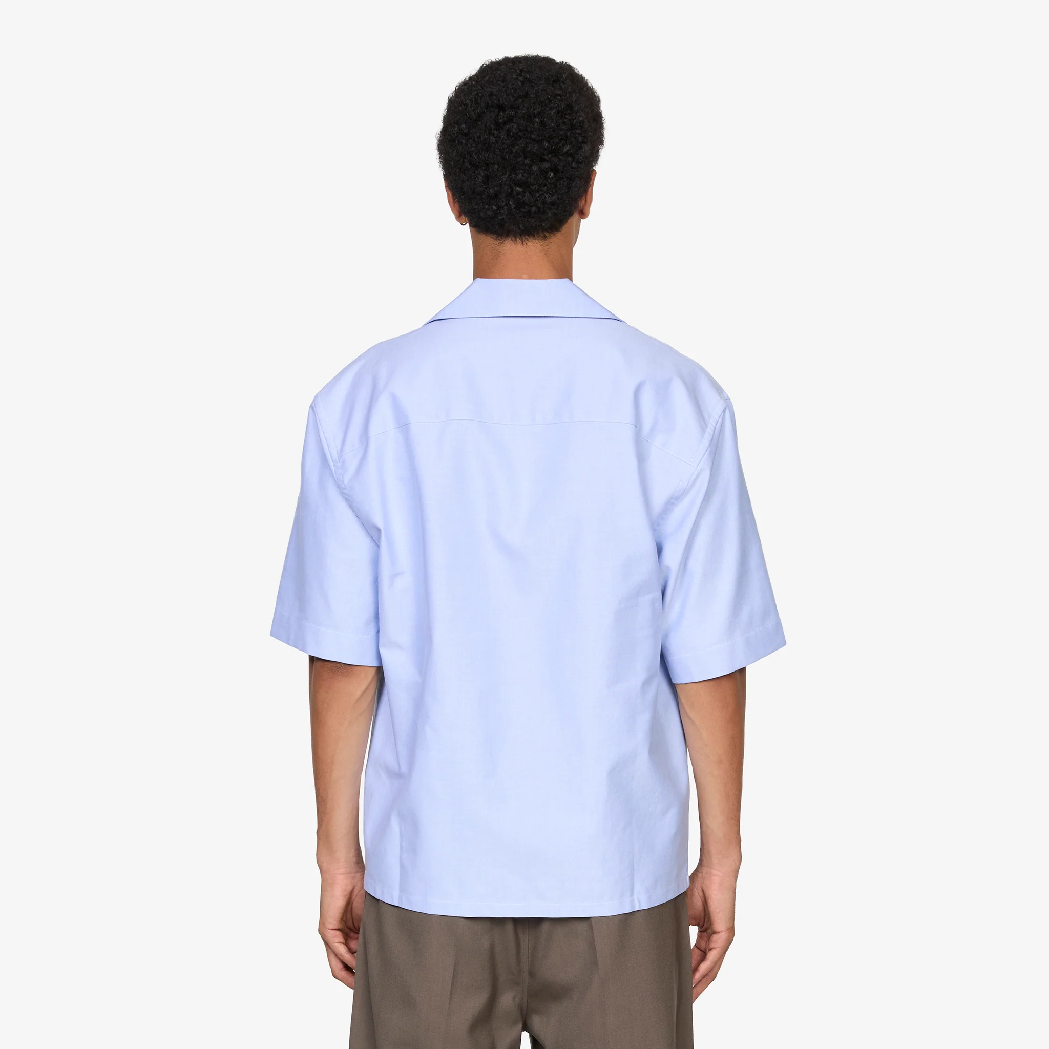 Contrast Pocket Bowling Shirt Sapphire - Image 3