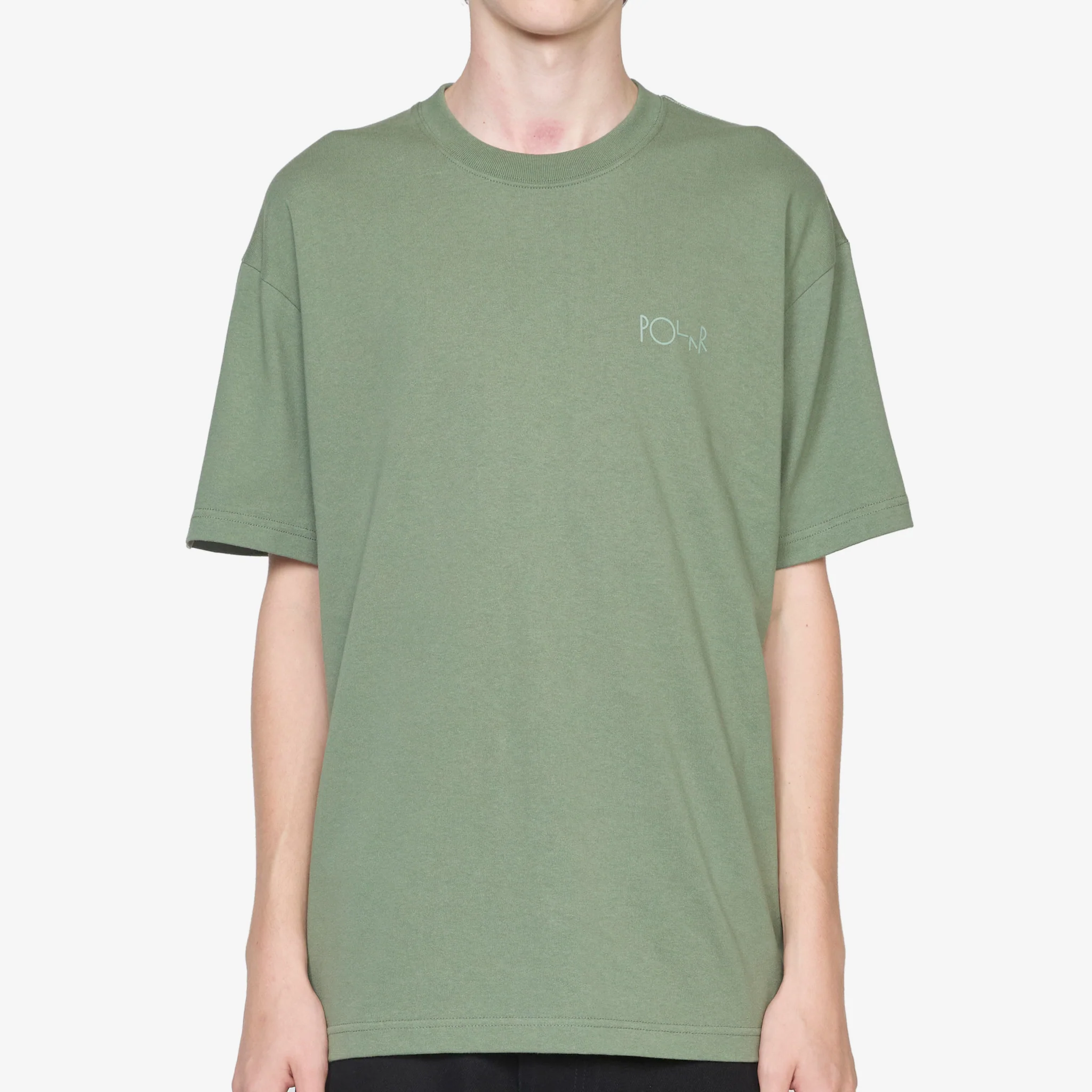 Contrast Stroke Logo T-Shirt Moss Green - Image 5