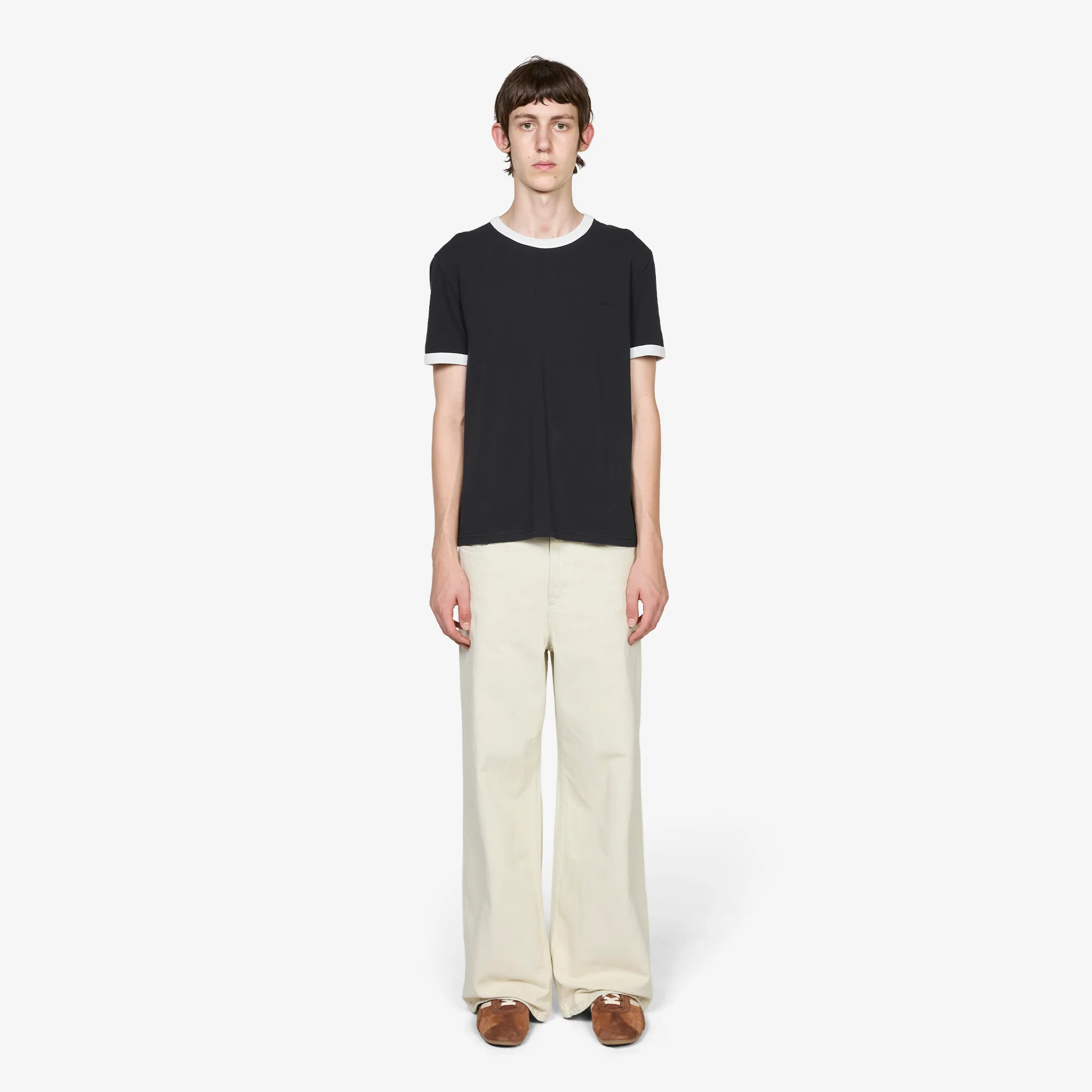 Contrast T-Shirt Black - Image 3