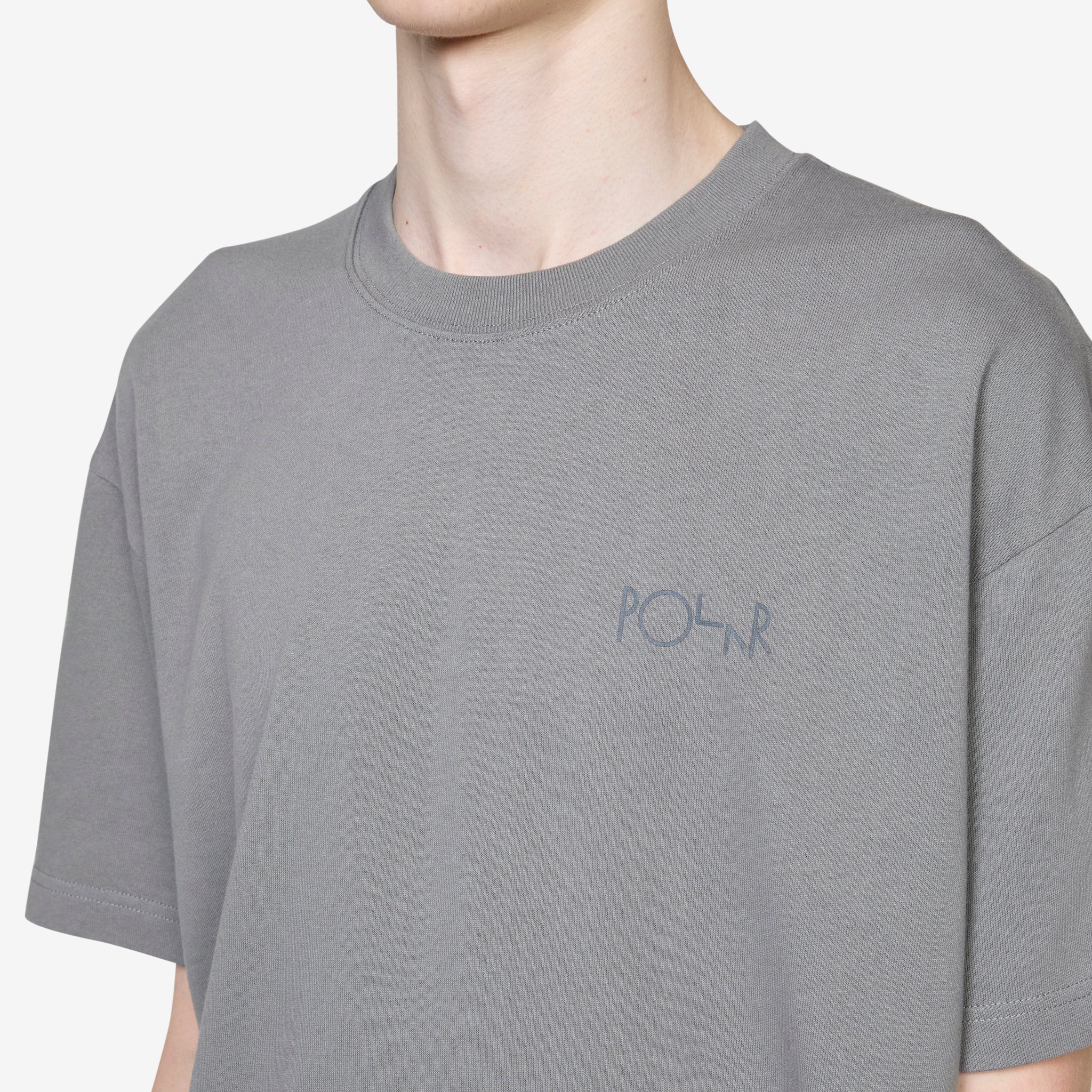 Contrast T-Shirt | Stroke Logo Grey - Image 4