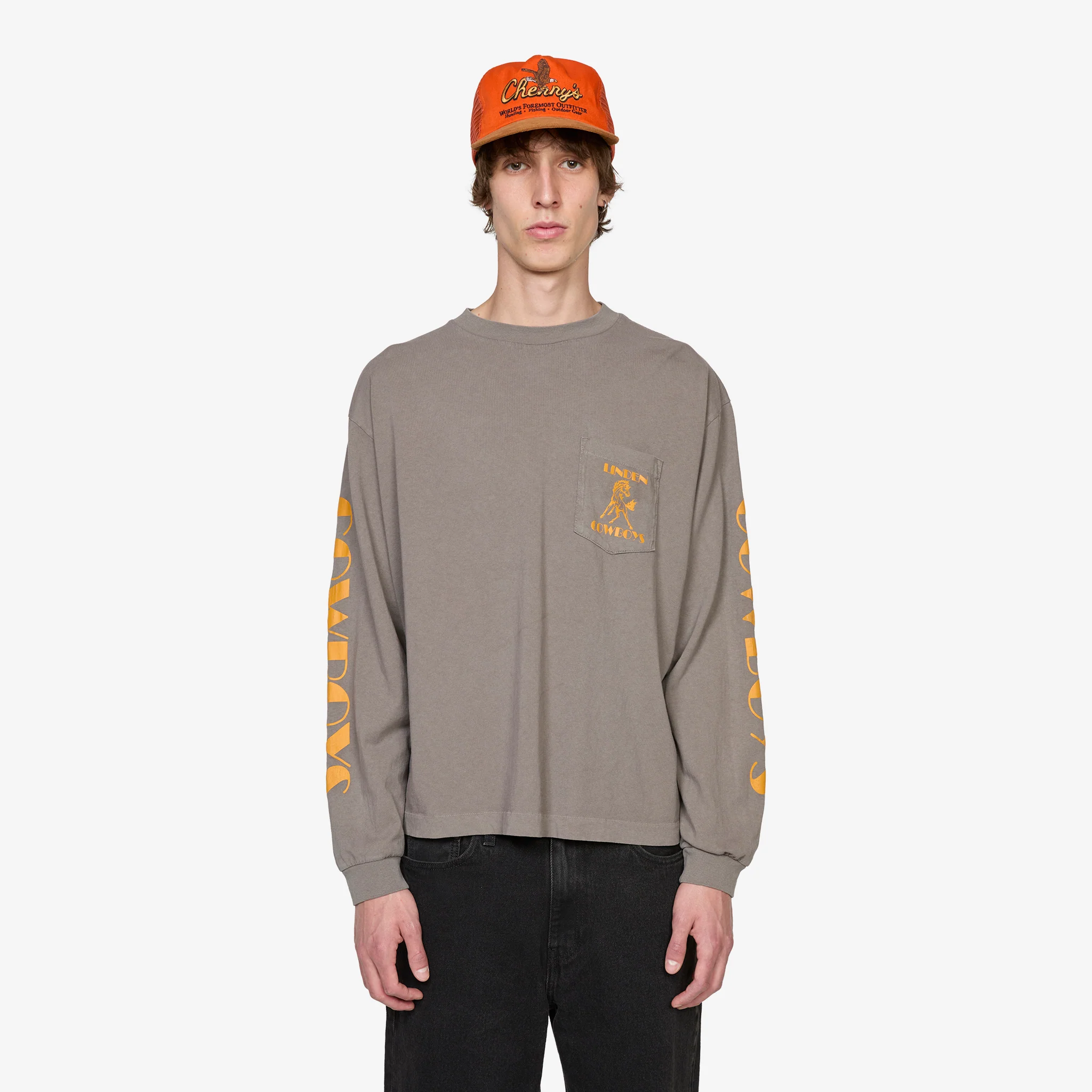 Cowboys Longsleeve Pocket T-Shirt Steel