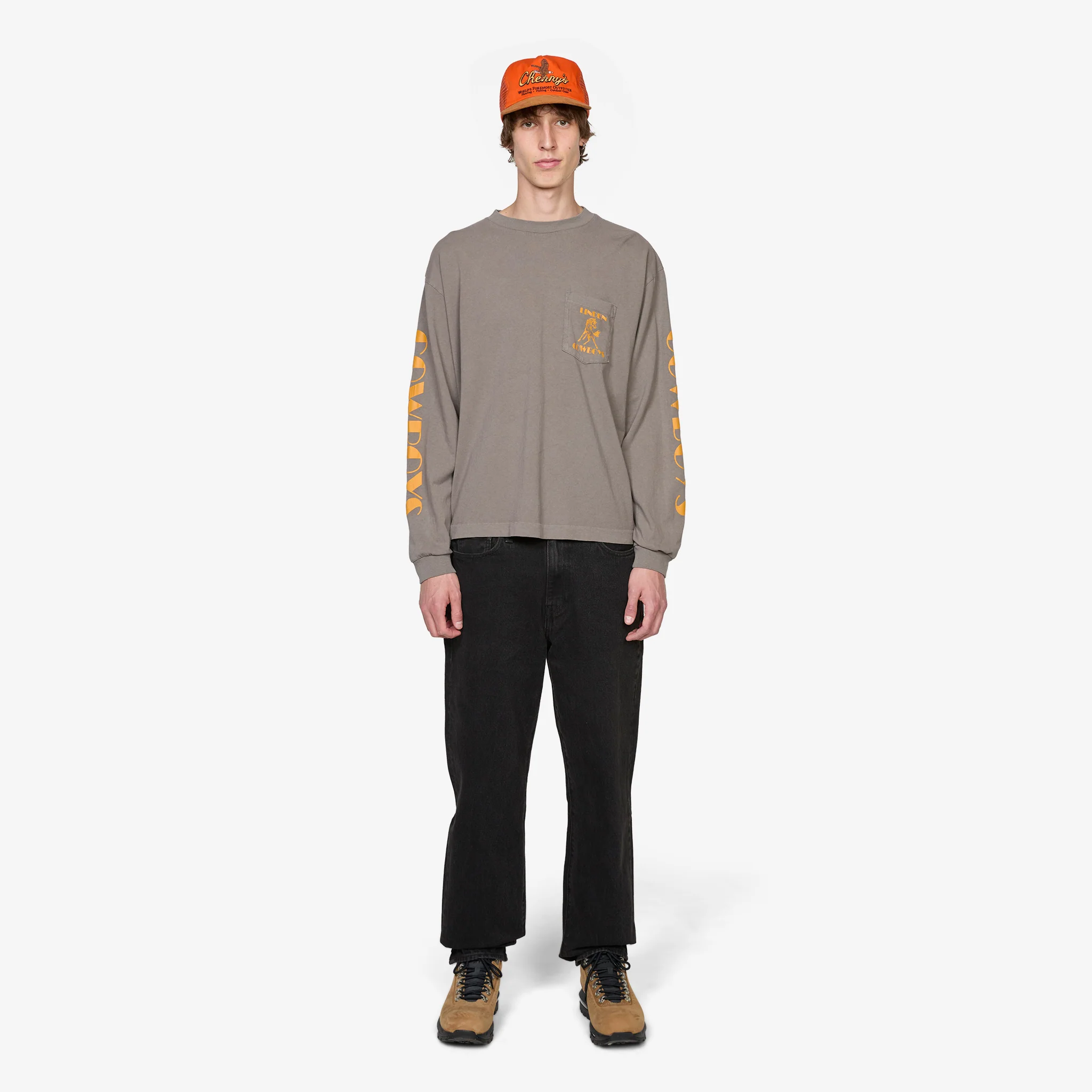 Cowboys Longsleeve Pocket T-Shirt Steel - Image 6