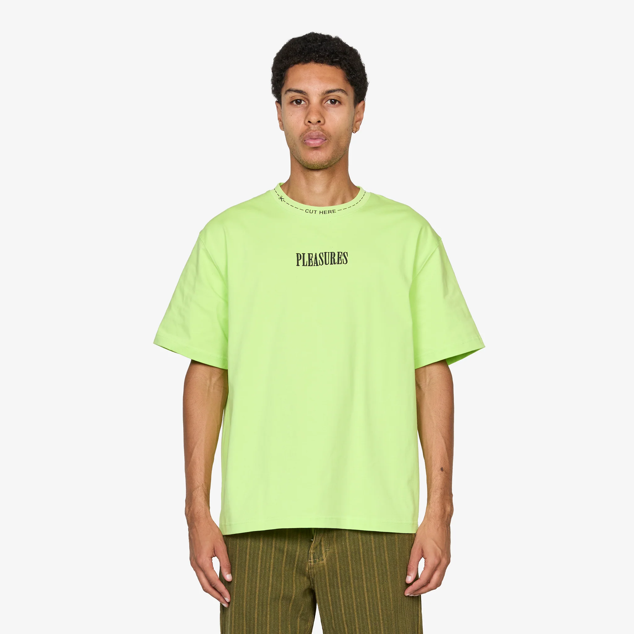 Cut Here Heavyweight T-Shirt Lime