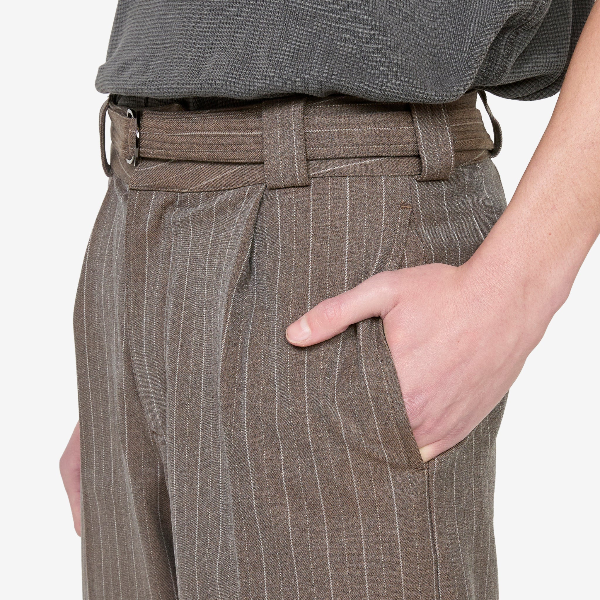 Cut Short Brown Pinstripe - Image 2