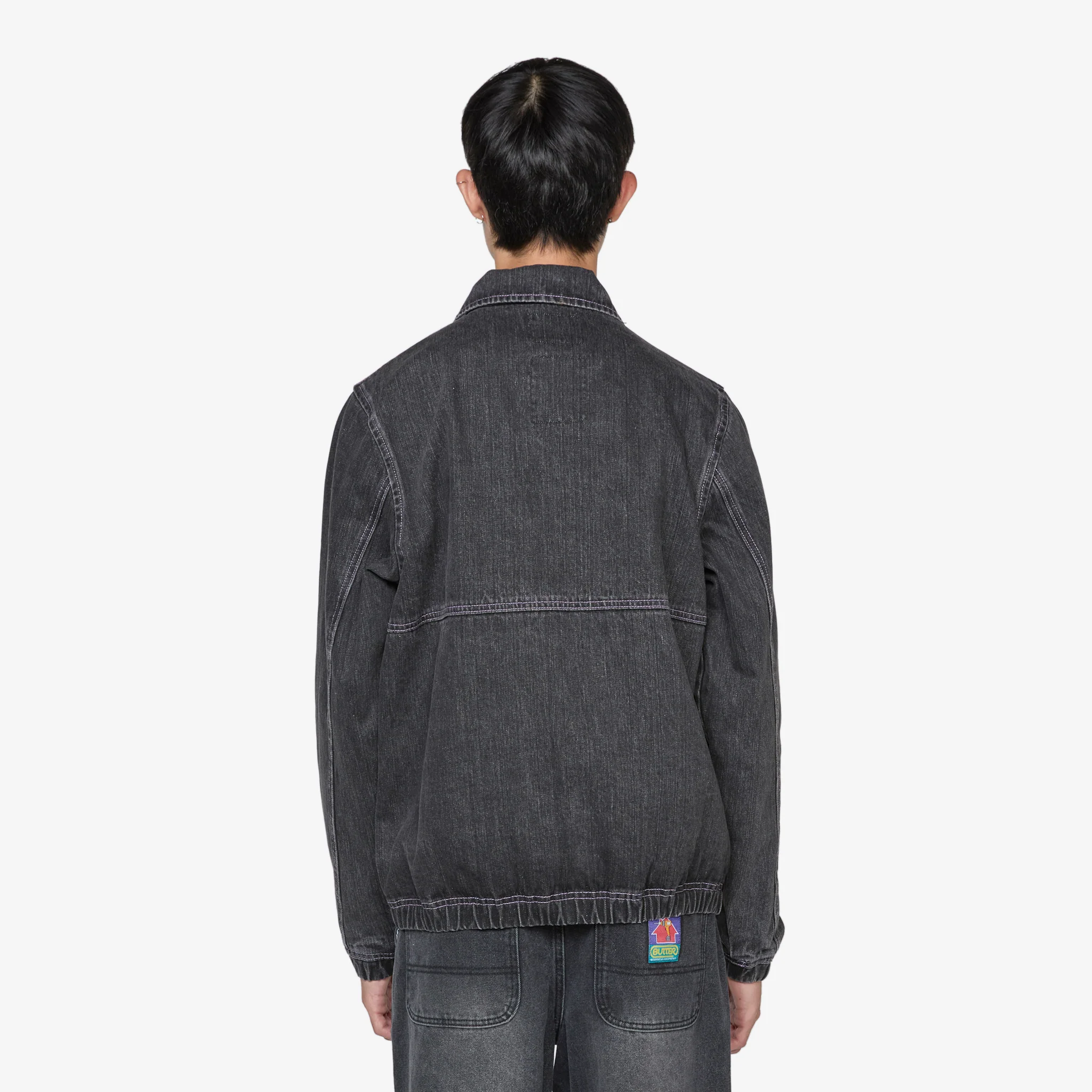 Device Denim Jacket Washed Grey - Image 2