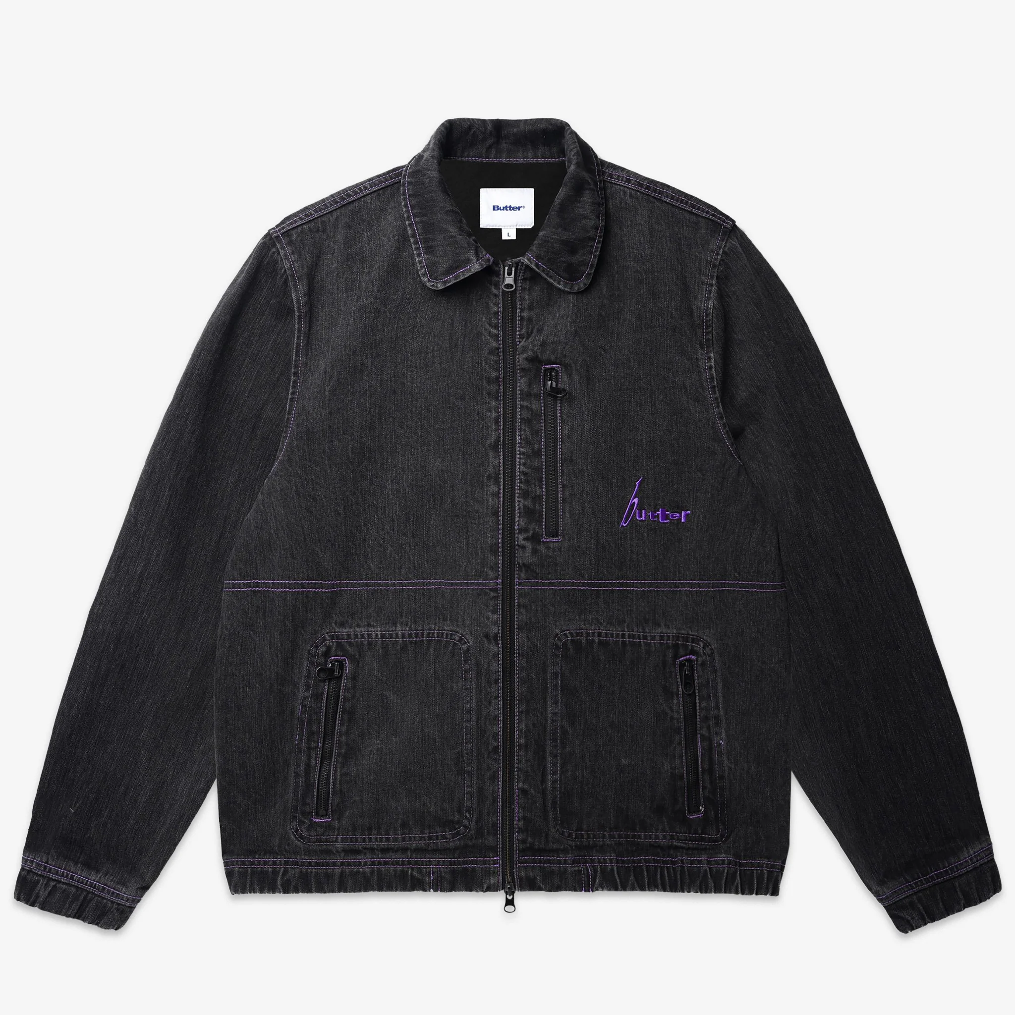 Device Denim Jacket Washed Grey - Image 3